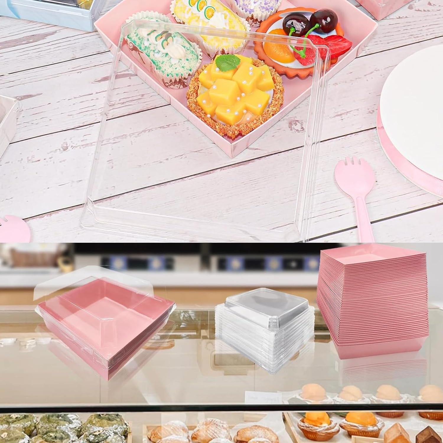 Grossiste en Vrac de 100 Boîtes à Charcuterie Miniatures Carrées de 5 Pouces avec Couvercles Transparents - Contenants Alimentaires Jetables pour Sandwichs, Sushis, Gâteaux et Fraises - Logo Personnalisé Grossiste en Vrac de 100 Boîtes à Charcuterie Miniatures Carrées de 5 Pouces avec Couvercles Transparents - Contenants Alimentaires Jetables pour Sandwichs, Sushis, Gâteaux et Fraises - Logo Personnalisé