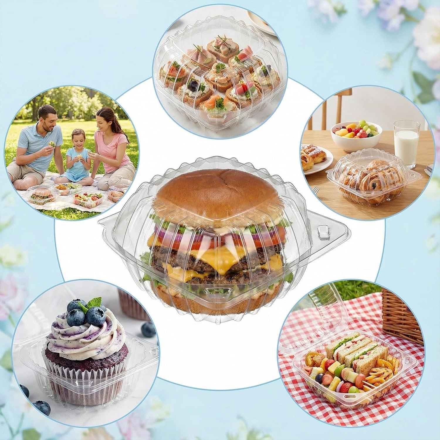 Grossiste Conteneurs Alimentaires à Emporter 100 Pack de Boîtes Clamshell Carrées avec Couvercles Clairs 6 x 6 Pouces Fournisseur d'Accessoires de Pâtisserie pour Salades et Desserts OEM Grossiste Conteneurs Alimentaires à Emporter 100 Pack de Boîtes Clamshell Carrées avec Couvercles Clairs 6 x 6 Pouces Fournisseur d'Accessoires de Pâtisserie pour Salades et Desserts OEM