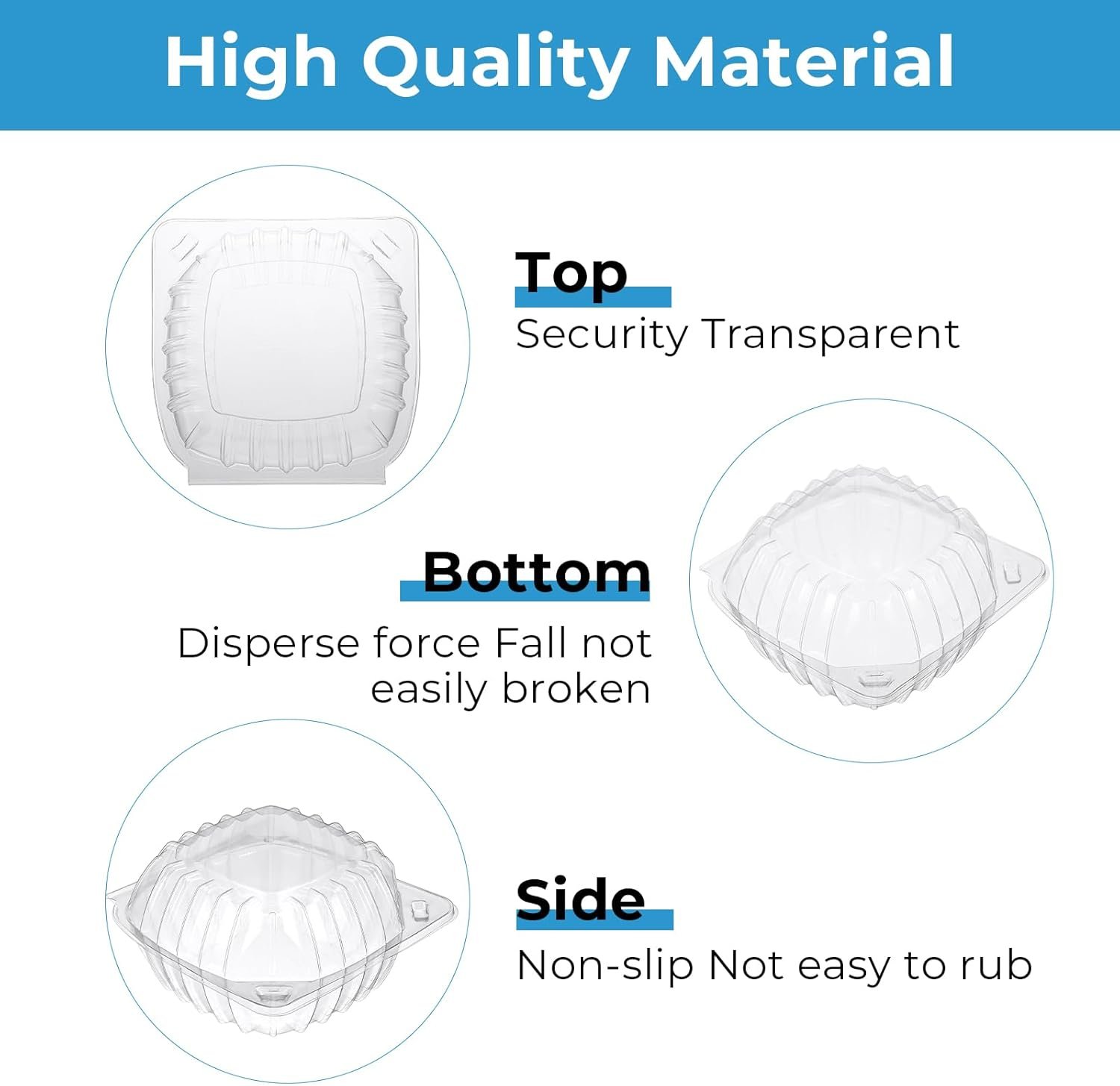 Grossiste Conteneurs Alimentaires à Emporter 100 Pack de Boîtes Clamshell Carrées avec Couvercles Clairs 6 x 6 Pouces Fournisseur d'Accessoires de Pâtisserie pour Salades et Desserts OEM Grossiste Conteneurs Alimentaires à Emporter 100 Pack de Boîtes Clamshell Carrées avec Couvercles Clairs 6 x 6 Pouces Fournisseur d'Accessoires de Pâtisserie pour Salades et Desserts OEM