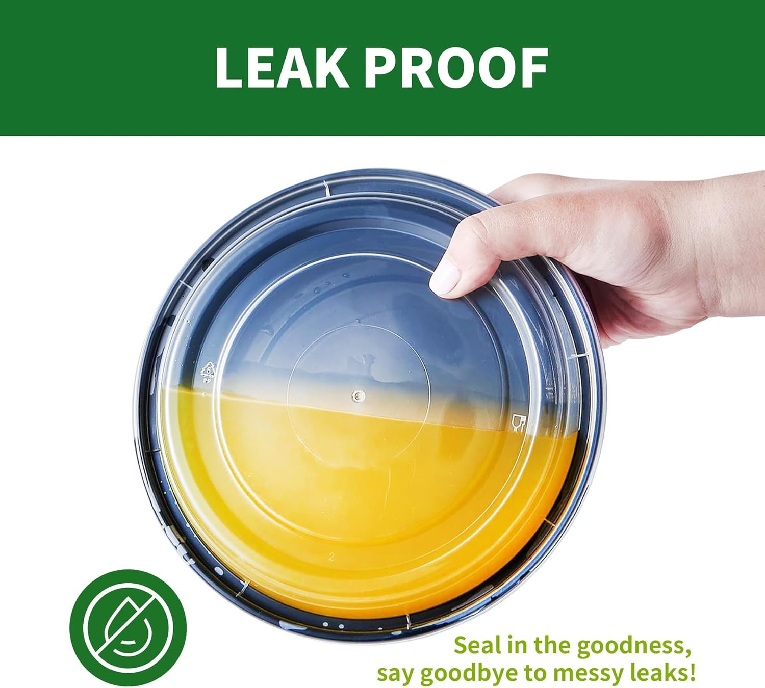 Grossiste Contenants rond pour repas avec couvercles, 50 pièces 48 oz, conteneurs de stockage alimentaires jetables et hermétiques, Fabricant de boîtes à lunch en plastique, sans BPA, compatibles avec le micro-ondes, le lave-vaisselle et le congélateur, OEM.