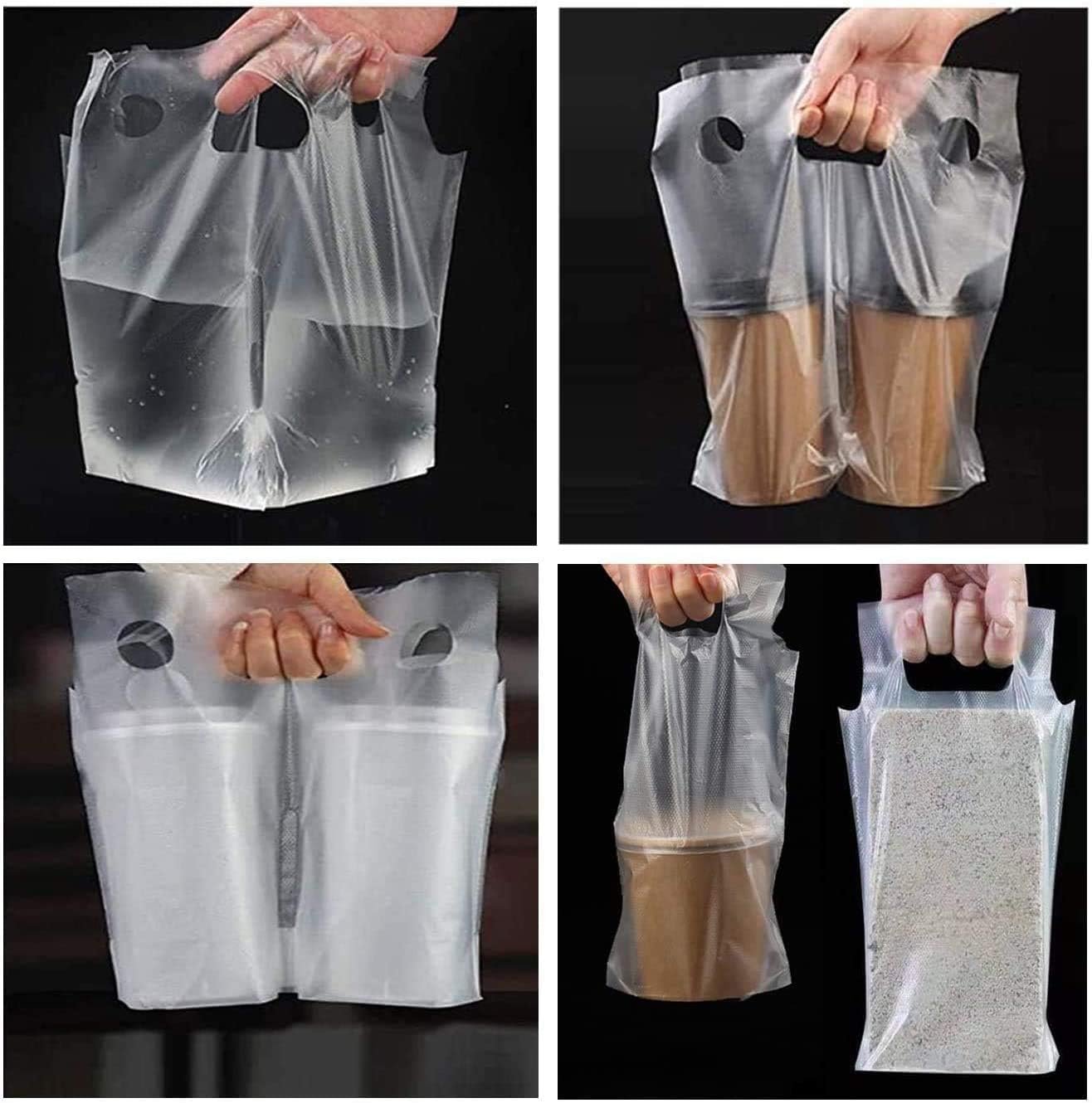 Grossiste en sacs plastiques poly pour boissons, Support de gobelet personnalisable pour bar et café, 100 pièces (26 * 30) - Fabricant fiable.
