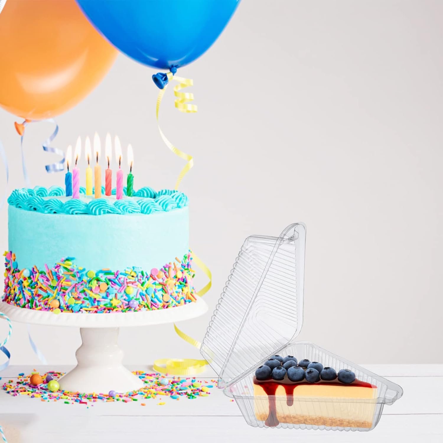 Grossiste conteneurs à gâteau en plastique transparent 100 pièces 5