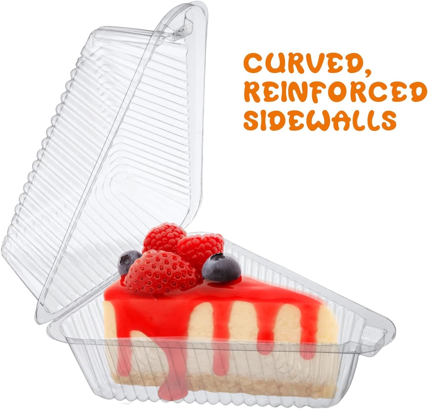 Grossiste conteneurs à gâteau en plastique transparent 100 pièces 5