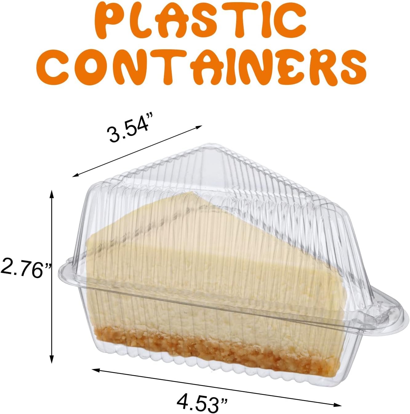 Grossiste conteneurs à gâteau en plastique transparent 100 pièces 5