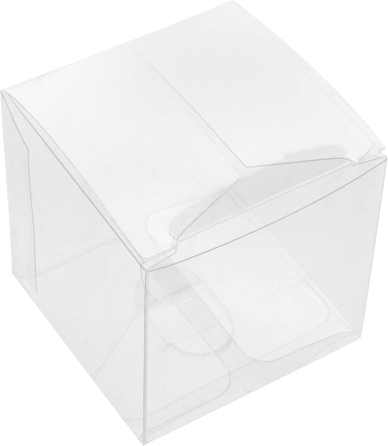 Grossiste de boîtes cadeaux transparentes 4 x 4 x 4 pouces, parfaites pour mariages, anniversaires et douches de bébé, avec logo personnalisé et options de vente en gros disponibles auprès des fournisseurs.