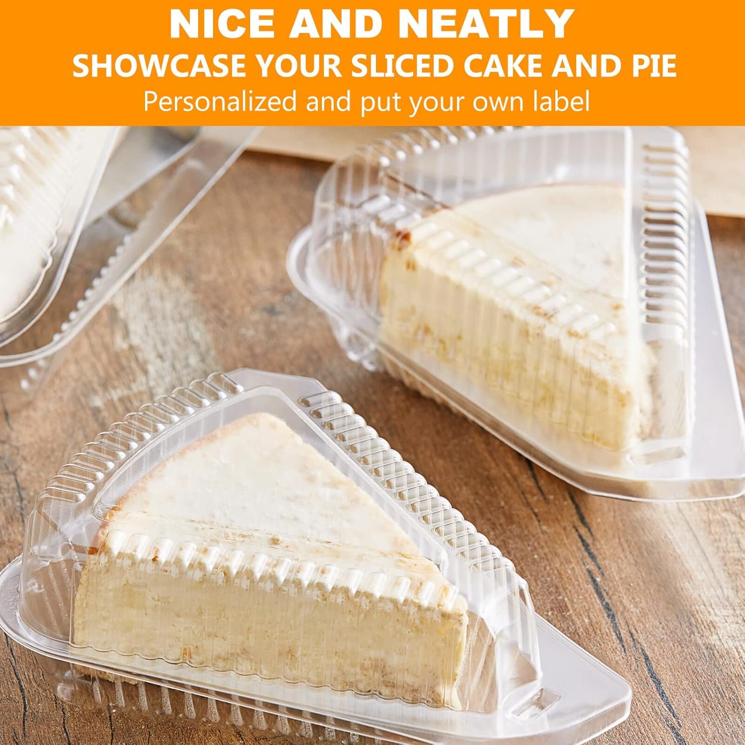 Grossiste Conteneur de Part de Gâteau en Plastique Transparent avec Couvercles, 200 Pcs Boîtes à Gâteaux Triangulaires Jetables pour Cheesecake, Flan, Desserts - Marque Blanche Prête à Emporter, Fabricant de Produits Alimentaires Grossiste Conteneur de Part de Gâteau en Plastique Transparent avec Couvercles, 200 Pcs Boîtes à Gâteaux Triangulaires Jetables pour Cheesecake, Flan, Desserts - Marque Blanche Prête à Emporter, Fabricant de Produits Alimentaires