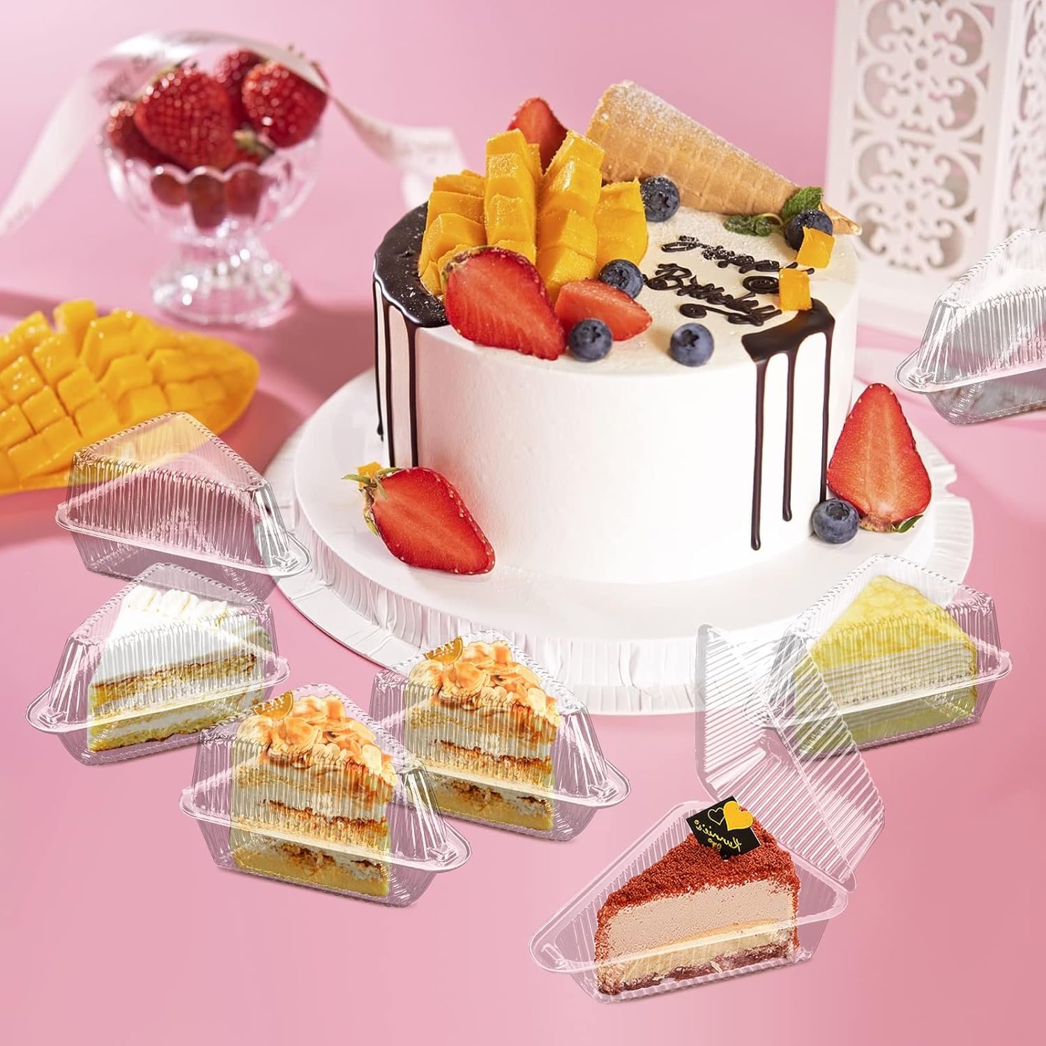 Grossiste Conteneurs à gâteau en plastique clair avec couvercles, 200 pièces, pratiques pour cheesecake et flan - Marque blanche de fabrication - Boîtes triangulaires jetables pour desserts à emporter. Grossiste Conteneurs à gâteau en plastique clair avec couvercles, 200 pièces, pratiques pour cheesecake et flan - Marque blanche de fabrication - Boîtes triangulaires jetables pour desserts à emporter.