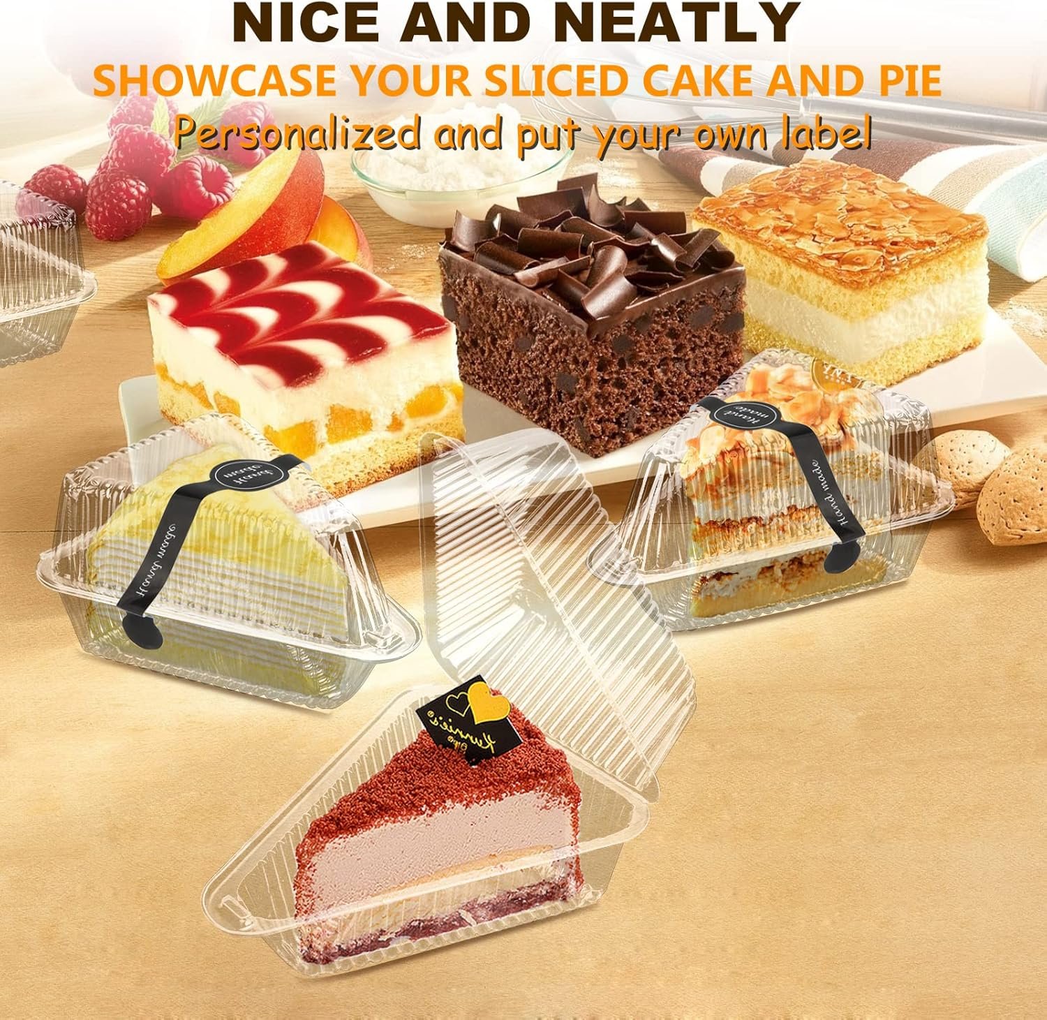 Grossiste Conteneurs à gâteau en plastique clair avec couvercles, 200 pièces, pratiques pour cheesecake et flan - Marque blanche de fabrication - Boîtes triangulaires jetables pour desserts à emporter. Grossiste Conteneurs à gâteau en plastique clair avec couvercles, 200 pièces, pratiques pour cheesecake et flan - Marque blanche de fabrication - Boîtes triangulaires jetables pour desserts à emporter.