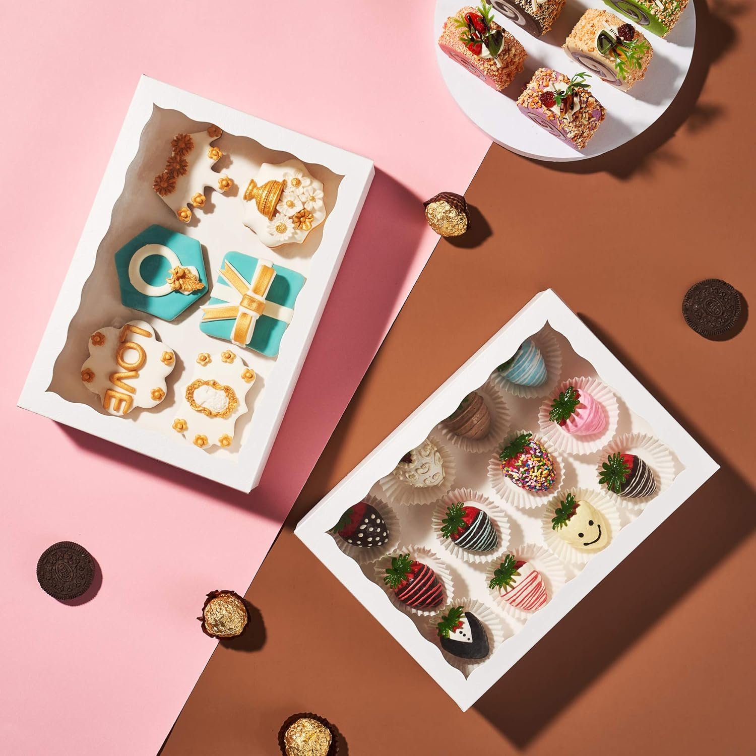 Grossiste en Vrac, boîtes blanches pour fraises 10x7x2,5 pouces avec fenêtre d'affichage, conteneurs pour desserts de boulangerie comme cookies, beignets, macarons, muffins et bombes de chocolat chaud, emballage cadeau élégant pour friandises, OEM fournisseur. Grossiste en Vrac, boîtes blanches pour fraises 10x7x2,5 pouces avec fenêtre d'affichage, conteneurs pour desserts de boulangerie comme cookies, beignets, macarons, muffins et bombes de chocolat chaud, emballage cadeau élégant pour friandises, OEM fournisseur.