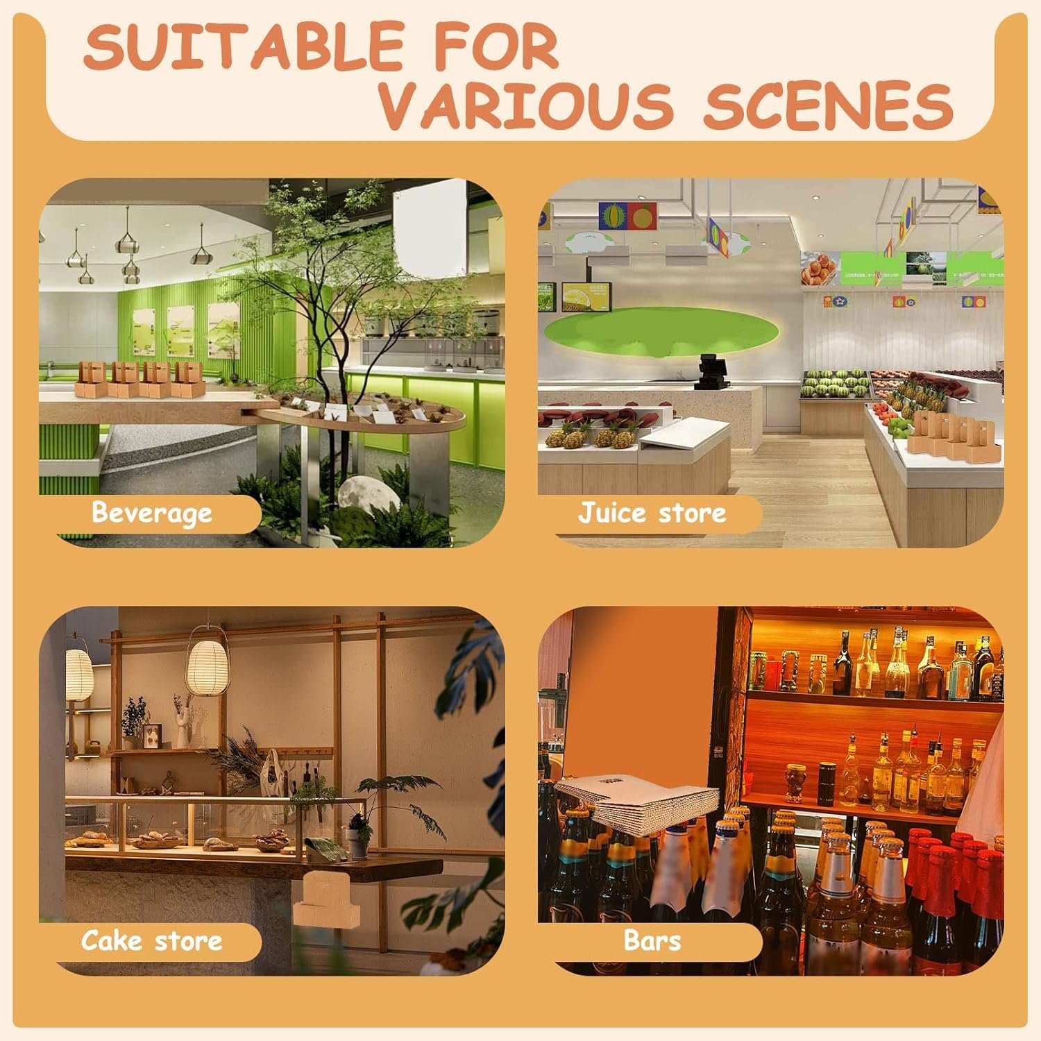 Grossiste 20 Pièces Porte-Gobelet Jetable avec Poignée, Usine de Porte-Gobelets en Carton Kraft pour 2 Tasses, Logo Personnalisé, Support Pliable pour Boissons Chaudes ou Froides