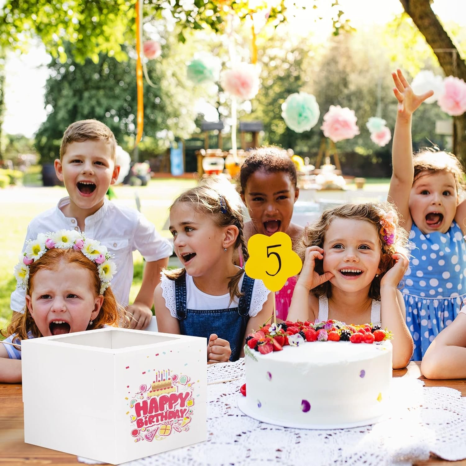 Cajas Pasteles Vente en Gros, Boîtes à Gâteau avec Fenêtre 10x10x8 Inches, Logo Personnalisé pour Pâtisseries, Chocolats, Cookies et Tartes, Fabricant de Boîtes de Gâteau avec Plateaux