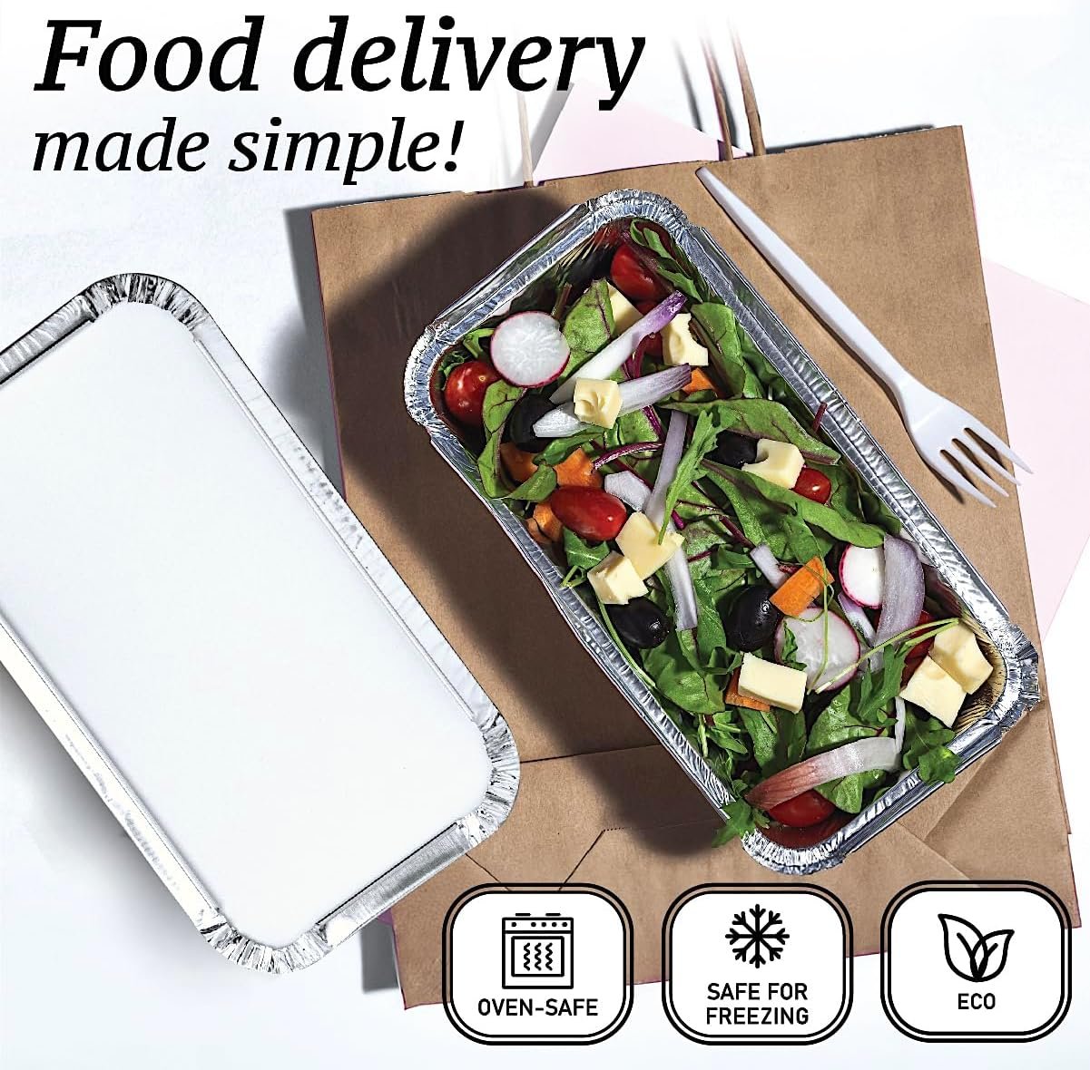 Grossiste en Vrac de Pans à Pain en Aluminium 55 Pack 1.5 LB avec Couvercles, Contenants pour Déjeuner, Plats à Cuisson Individuels - Fournisseur de Pans à Pain en Aluminium 7.8 x 4.3 x 2 Pouces, OEM et Marque Blanche