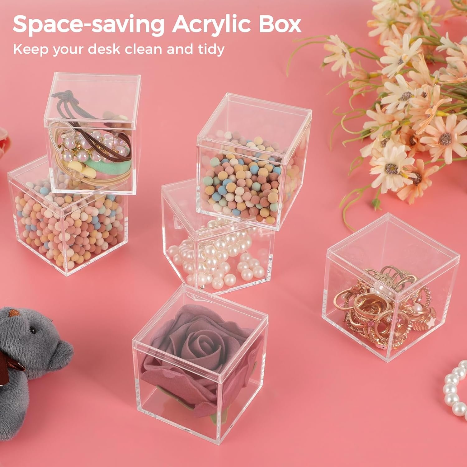 Grossiste 40 Pcs Boîtes Acryliques Transparentes, 2,2 x 2,2 x 2,2 po, Avec Couvercles pour Bonbons, Pilules, Boucles d'Oreilles, Bijoux, Perles Miniatures, Fournisseur OEM Grossiste 40 Pcs Boîtes Acryliques Transparentes, 2,2 x 2,2 x 2,2 po, Avec Couvercles pour Bonbons, Pilules, Boucles d'Oreilles, Bijoux, Perles Miniatures, Fournisseur OEM