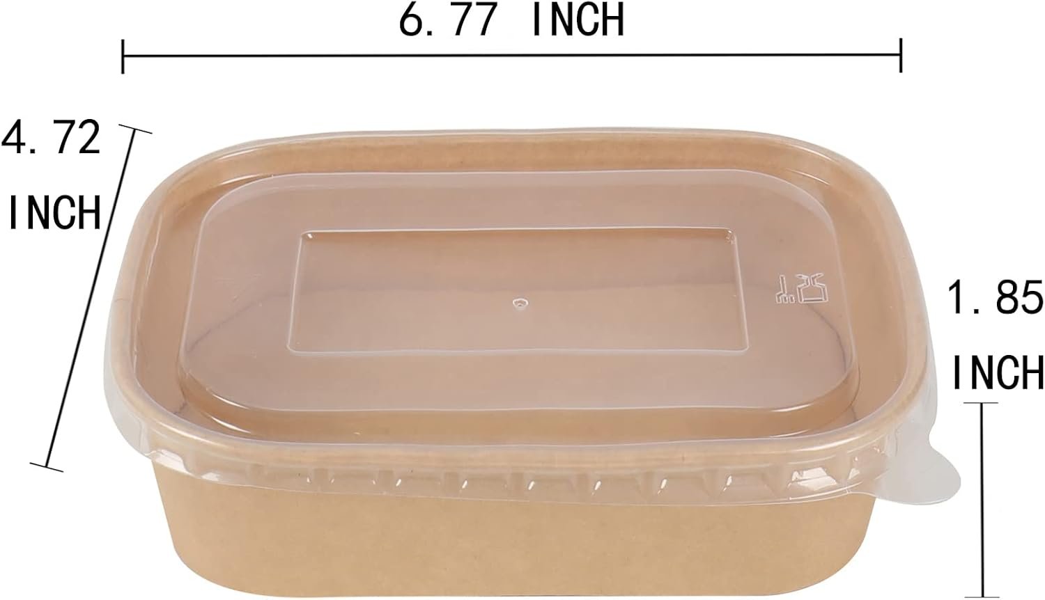 Grossiste de bols en papier Kraft jetables de 17 oz avec couvercles, fabricant de contenants rectangulaires pour soupes, vente en gros de 50 unités pour fêtes et collations.