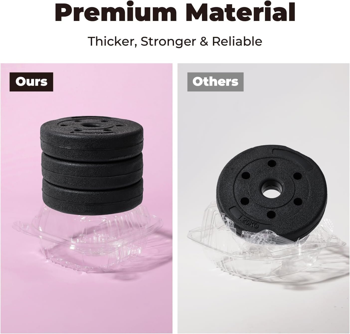 Grossiste Conteneurs en Plastique Clamshell Transparents 50 Pack 5,3 x 5,2 x 2,5 Pouces Idéals pour Sandwichs, Hamburger, Salades, Gâteaux, Fruits - Fabricant de Solutions en Vrac, Vente en Gros de Produits Jetables, Logo Personnalisé Grossiste Conteneurs en Plastique Clamshell Transparents 50 Pack 5,3 x 5,2 x 2,5 Pouces Idéals pour Sandwichs, Hamburger, Salades, Gâteaux, Fruits - Fabricant de Solutions en Vrac, Vente en Gros de Produits Jetables, Logo Personnalisé