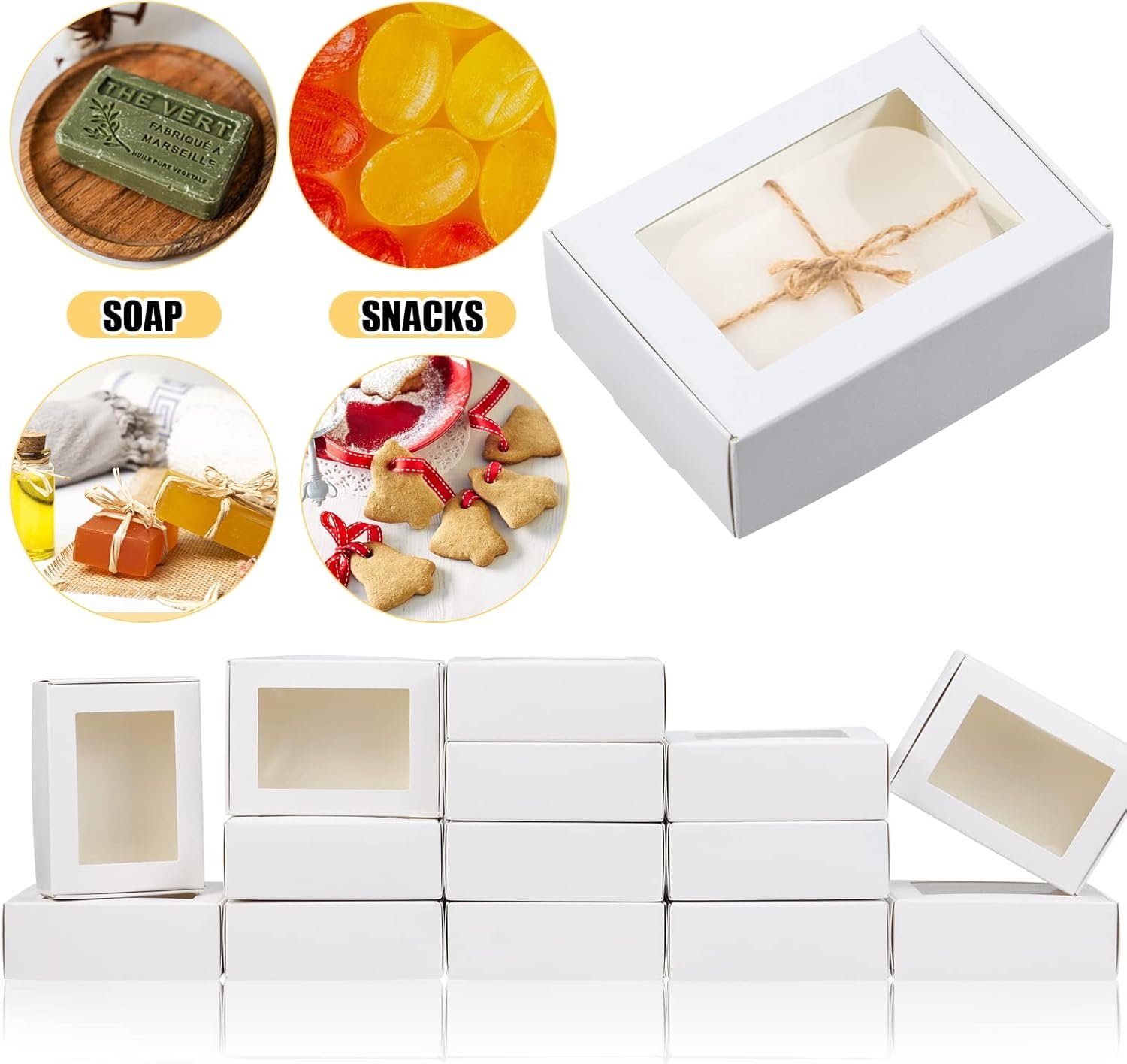 Grossiste de boîtes kraft mini avec fenêtre, 3,33