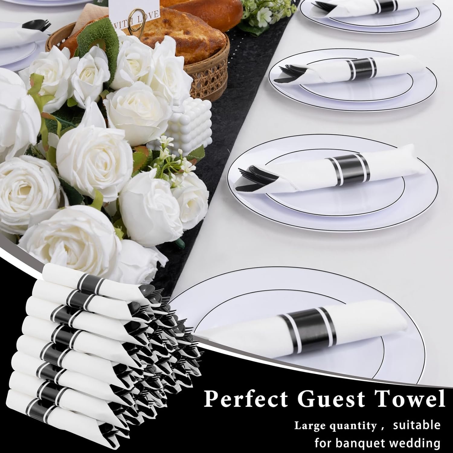 Grossiste en Vrac de Couverts Jetables Noirs, Set de Couvertures Prêtes à Emporter avec Serviette, Fabricant de Couverts Plastiques Robustes, Logo Personnalisé. Grossiste en Vrac de Couverts Jetables Noirs, Set de Couvertures Prêtes à Emporter avec Serviette, Fabricant de Couverts Plastiques Robustes, Logo Personnalisé.