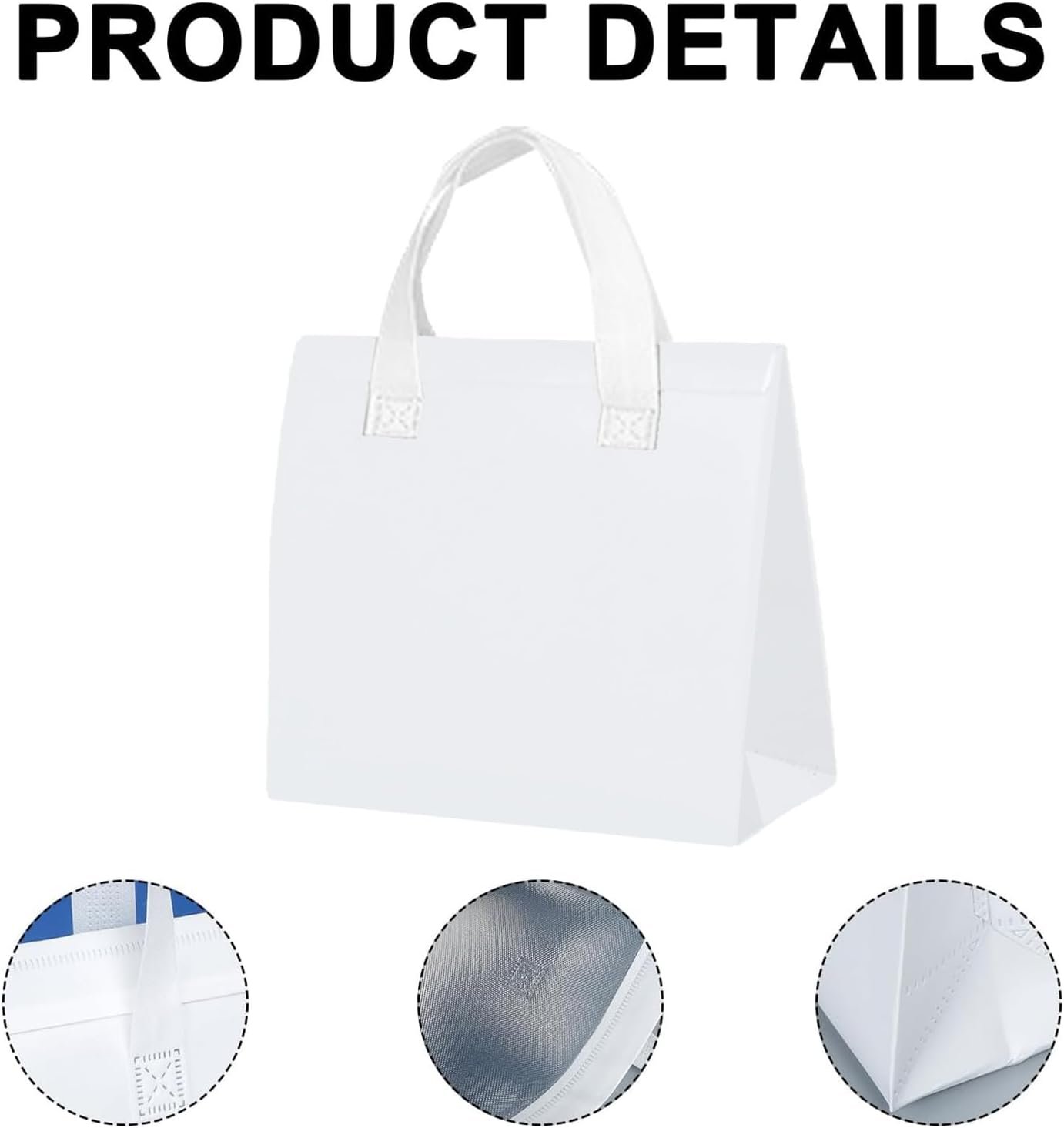 Grossiste en Pochettes Isolantes à Emporter en Vrac - 25 Pcs 6 x 9,5 x 10 Pouces Sacs Thermiques - Sac Isotherme Jetable pour Aliments Chauds et Froids, Livraison de Repas (Blanc) - Logo Personnalisé Grossiste en Pochettes Isolantes à Emporter en Vrac - 25 Pcs 6 x 9,5 x 10 Pouces Sacs Thermiques - Sac Isotherme Jetable pour Aliments Chauds et Froids, Livraison de Repas (Blanc) - Logo Personnalisé