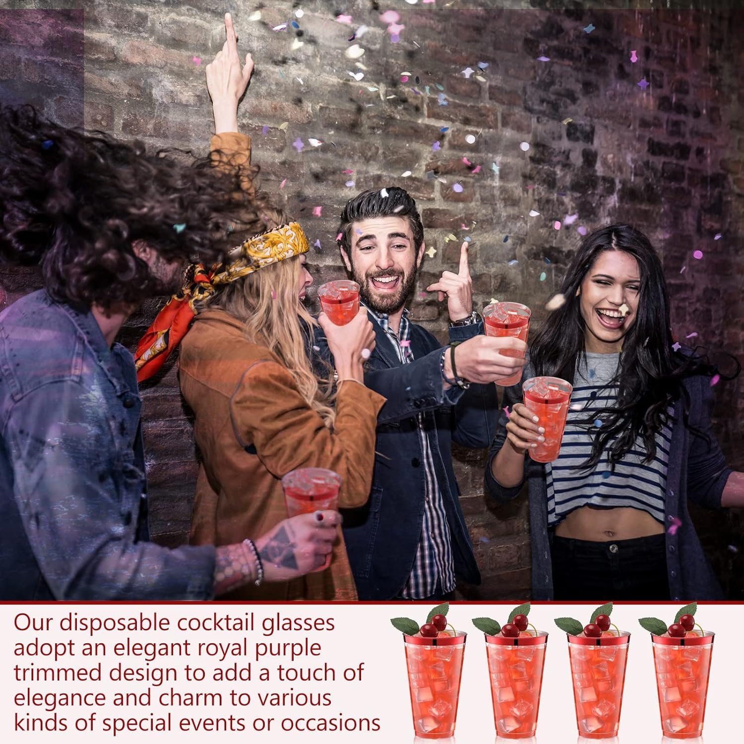 Grossiste 100 Pcs de Gobelets Plastiques Transparent 16oz à Bord avec Logo Personnalisé pour soirées, mariages, Pâques, graduations, Noël et autres événements, Fabricant de Vaisselle Jetable.