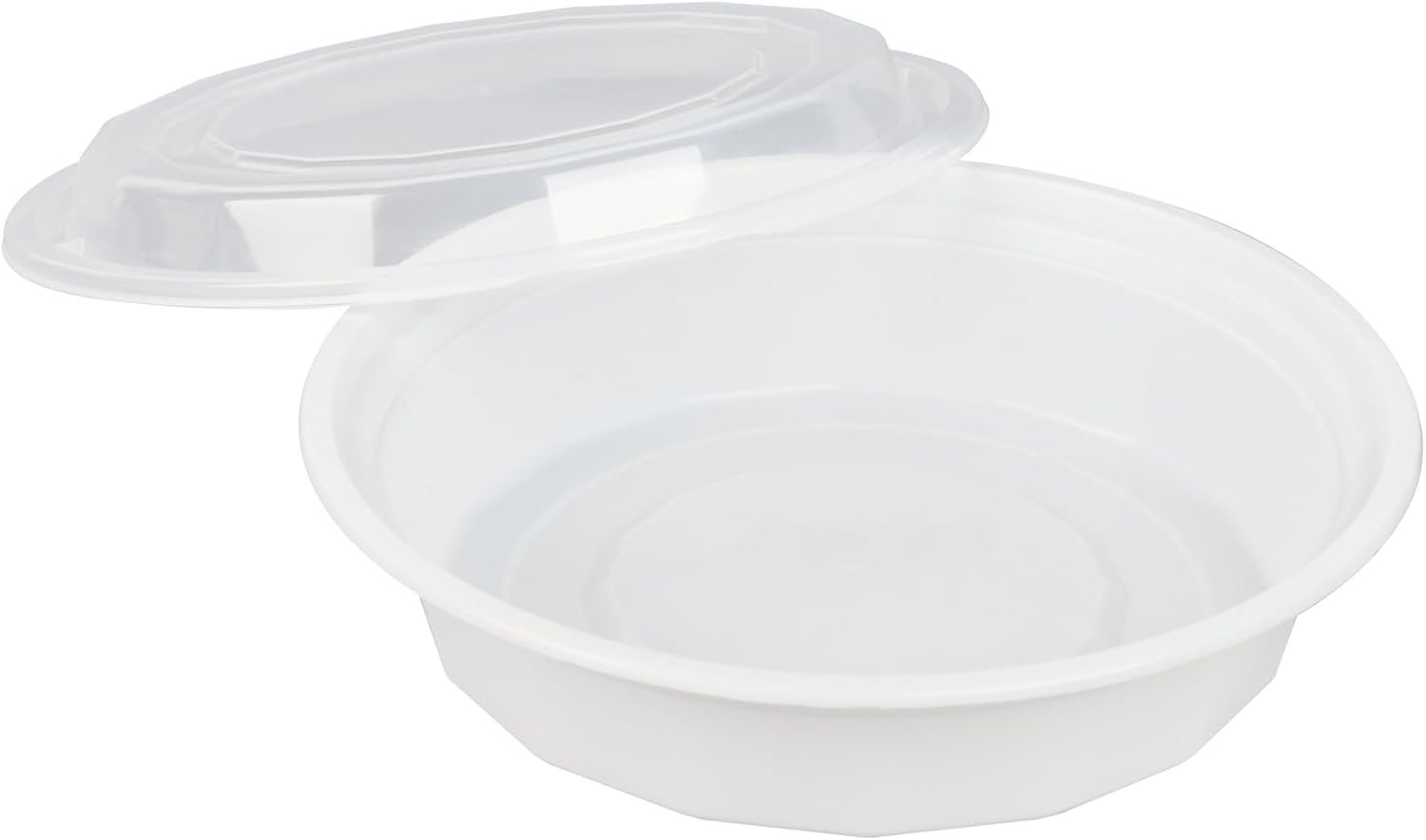 Grossiste Asporto 24 Onces Boîtes À Emporter Rondes, Contenants Alimentaires Microwavables 50 Unités, Logos Personnalisés Inclus, sans BPA, Fabrice de Vaisselle Jetable en Plastique Blanc