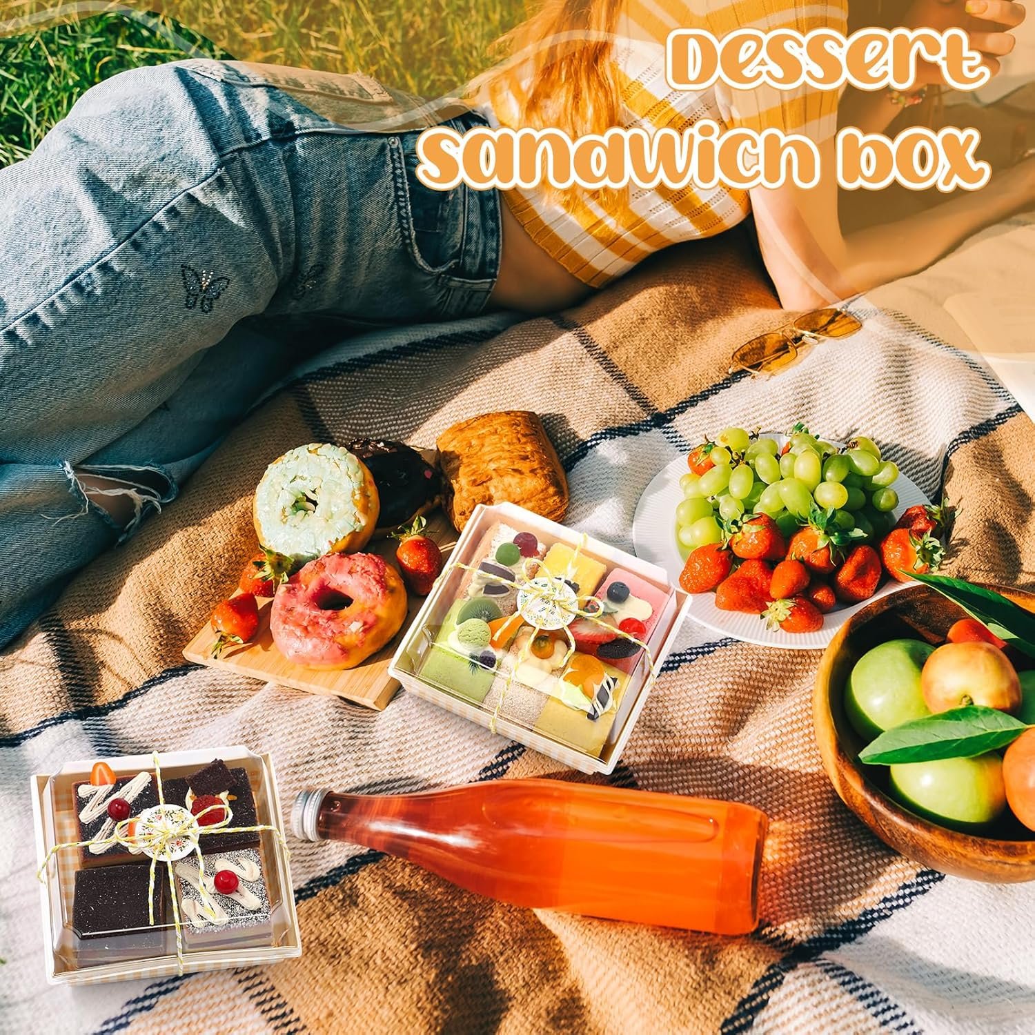 Grossiste 100 Pcs Boîtes à Charcuterie Pâtisseries avec Couvercles Transparent, Fournisseur de Contenants en Papier Jetez pour Sandwich Cookies avec Logo Personnalisé (Jaune, Chaud)