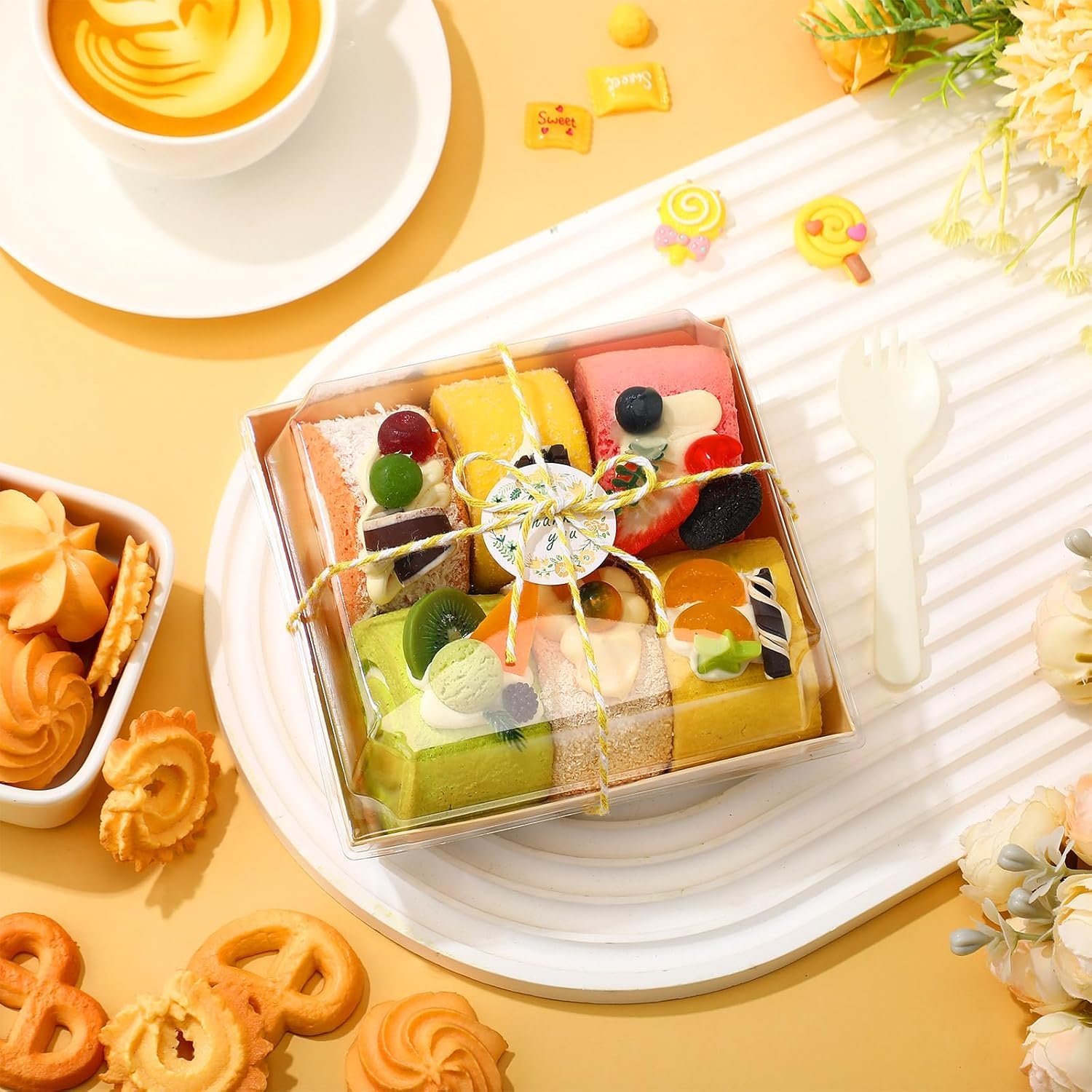 Grossiste 100 Pcs Boîtes à Charcuterie Pâtisseries avec Couvercles Transparent, Fournisseur de Contenants en Papier Jetez pour Sandwich Cookies avec Logo Personnalisé (Jaune, Chaud)