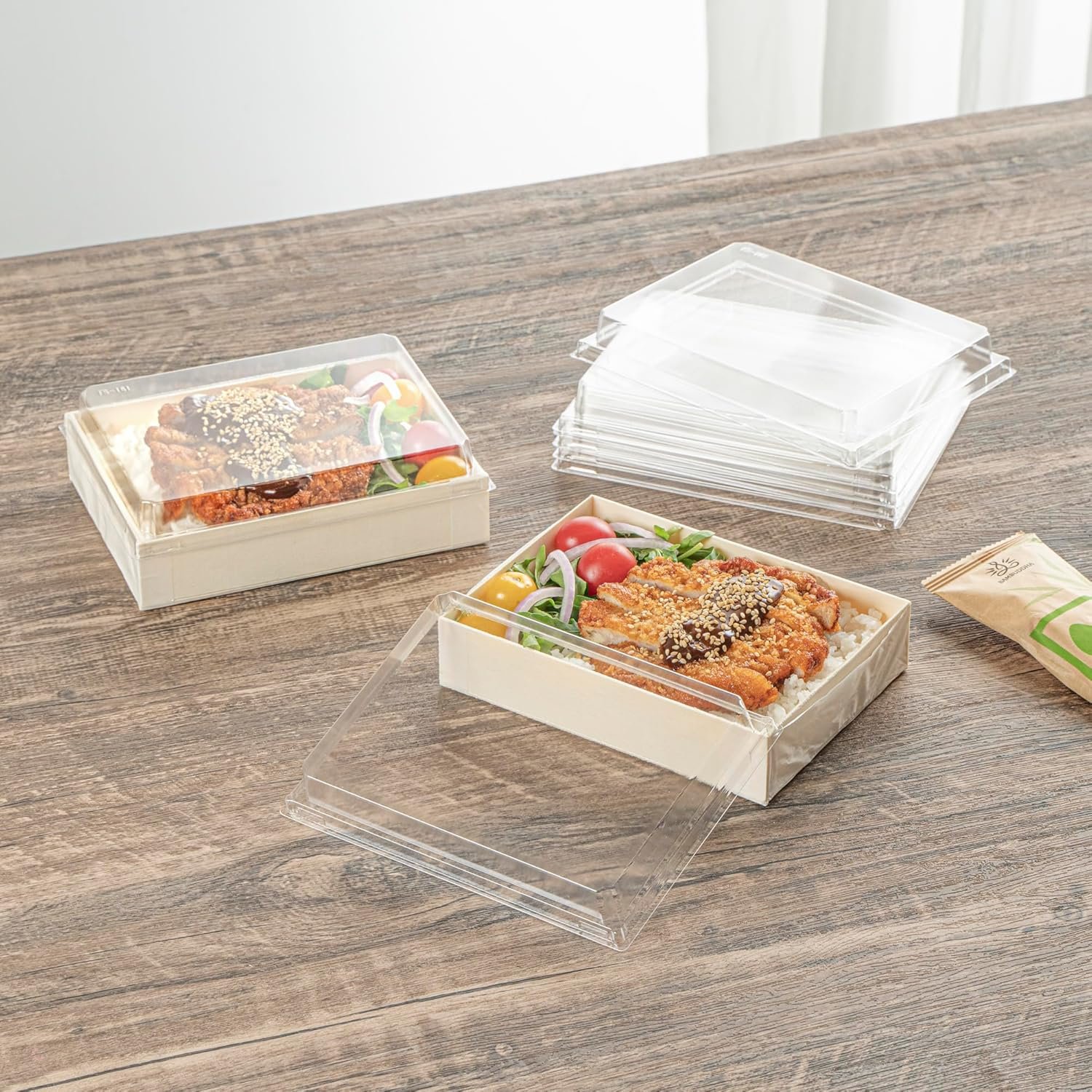 Grossiste Lids transparents pour boîtes à bento 10 pièces, 6.4