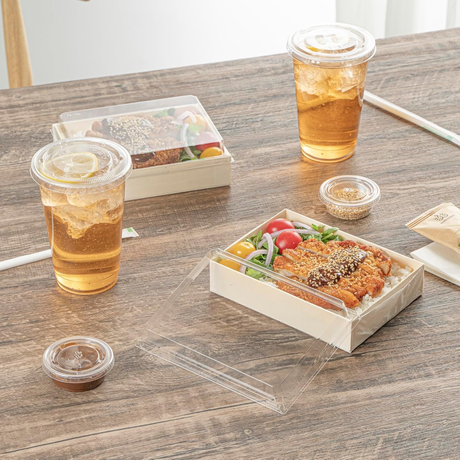 Grossiste Lids transparents pour boîtes à bento 10 pièces, 6.4