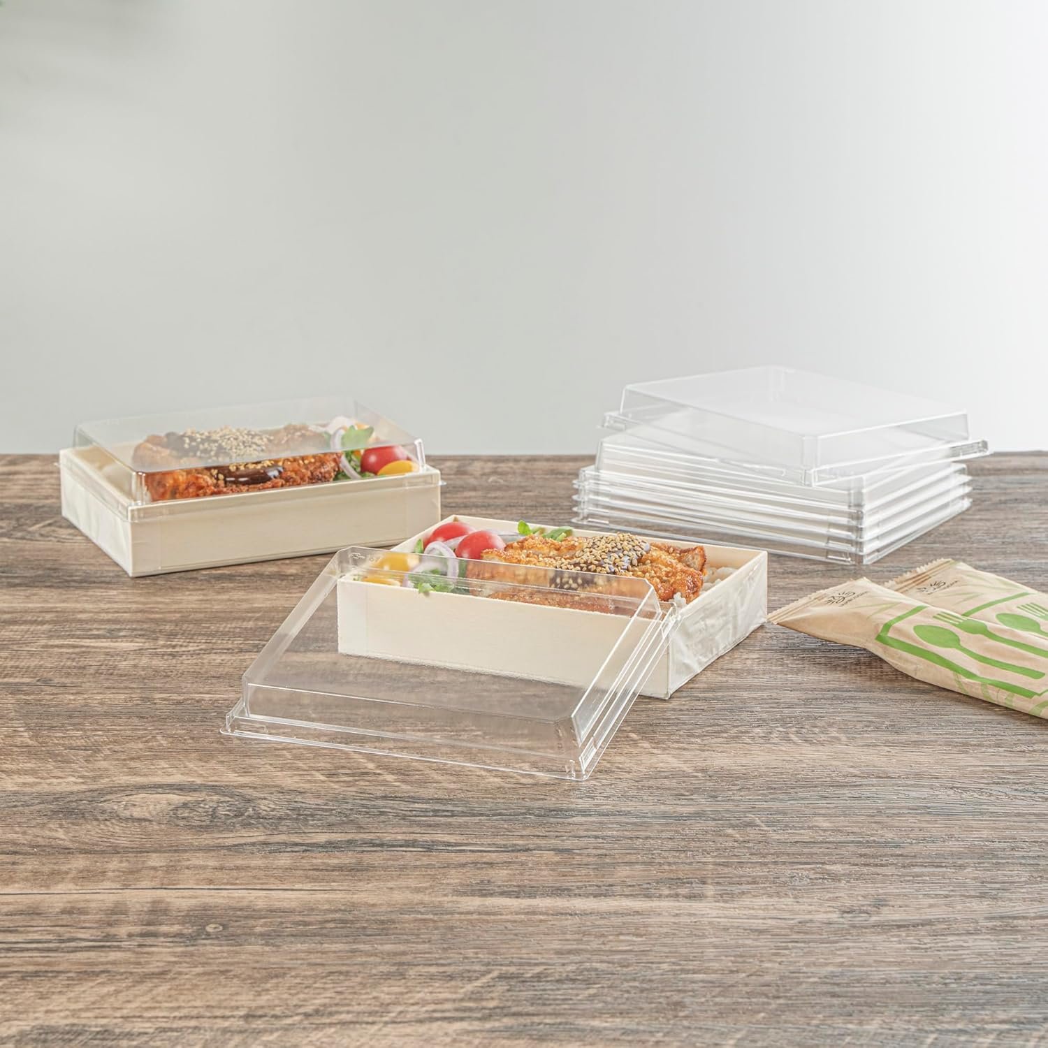Grossiste Lids transparents pour boîtes à bento 10 pièces, 6.4