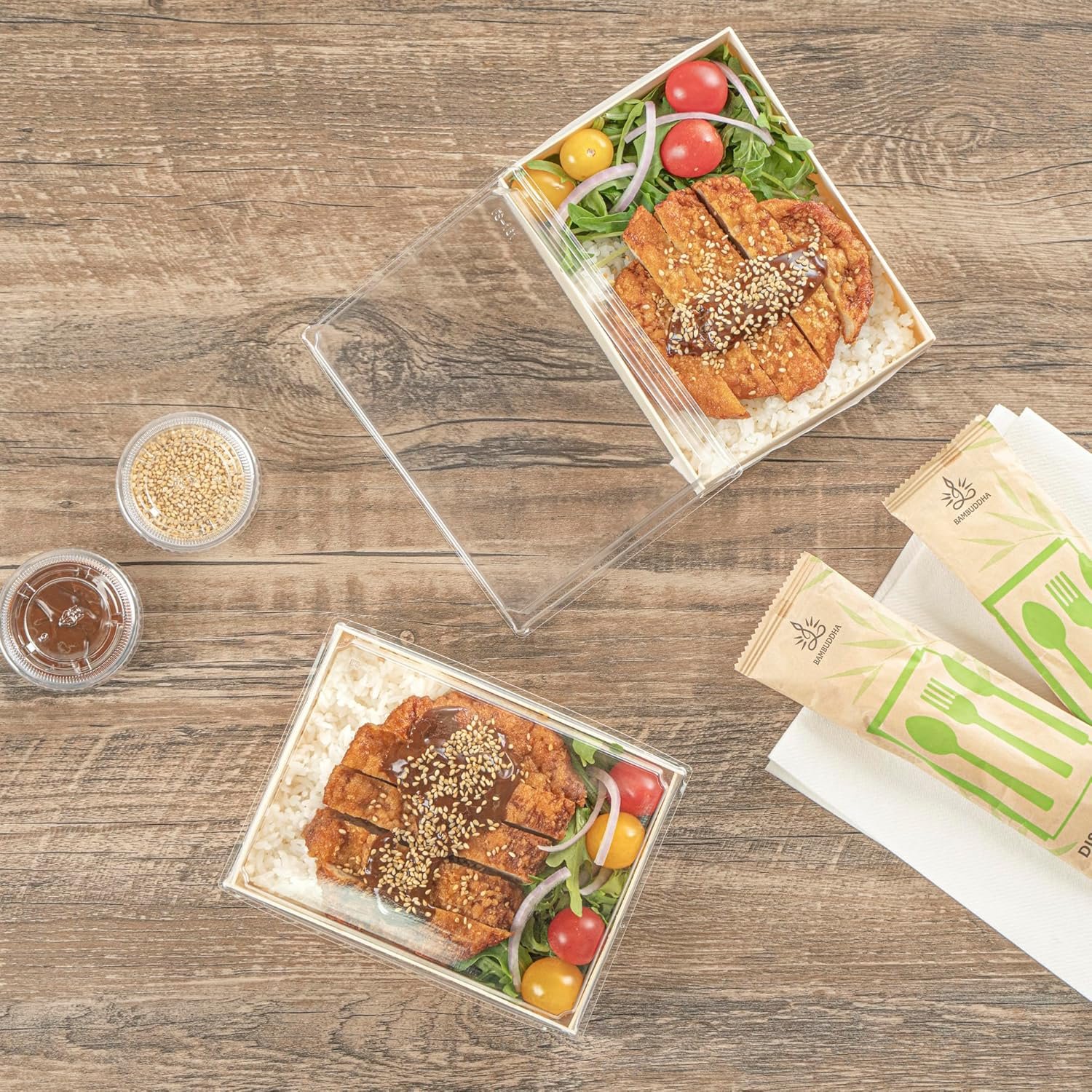 Grossiste Lids transparents pour boîtes à bento 10 pièces, 6.4