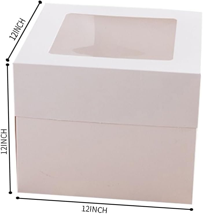 Boîtes à gâteaux carrées blanches avec fenêtre 12x12x12 pouces, vente en gros, pour célébrations, logo personnalisé, fabriquées par un fournisseur de qualité, idéales pour les mariages et anniversaires. Boîtes à gâteaux carrées blanches avec fenêtre 12x12x12 pouces, vente en gros, pour célébrations, logo personnalisé, fabriquées par un fournisseur de qualité, idéales pour les mariages et anniversaires.