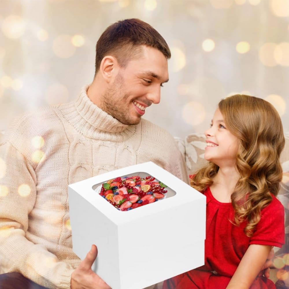 Boîtes à gâteaux carrées blanches avec fenêtre 12x12x12 pouces, vente en gros, pour célébrations, logo personnalisé, fabriquées par un fournisseur de qualité, idéales pour les mariages et anniversaires. Boîtes à gâteaux carrées blanches avec fenêtre 12x12x12 pouces, vente en gros, pour célébrations, logo personnalisé, fabriquées par un fournisseur de qualité, idéales pour les mariages et anniversaires.