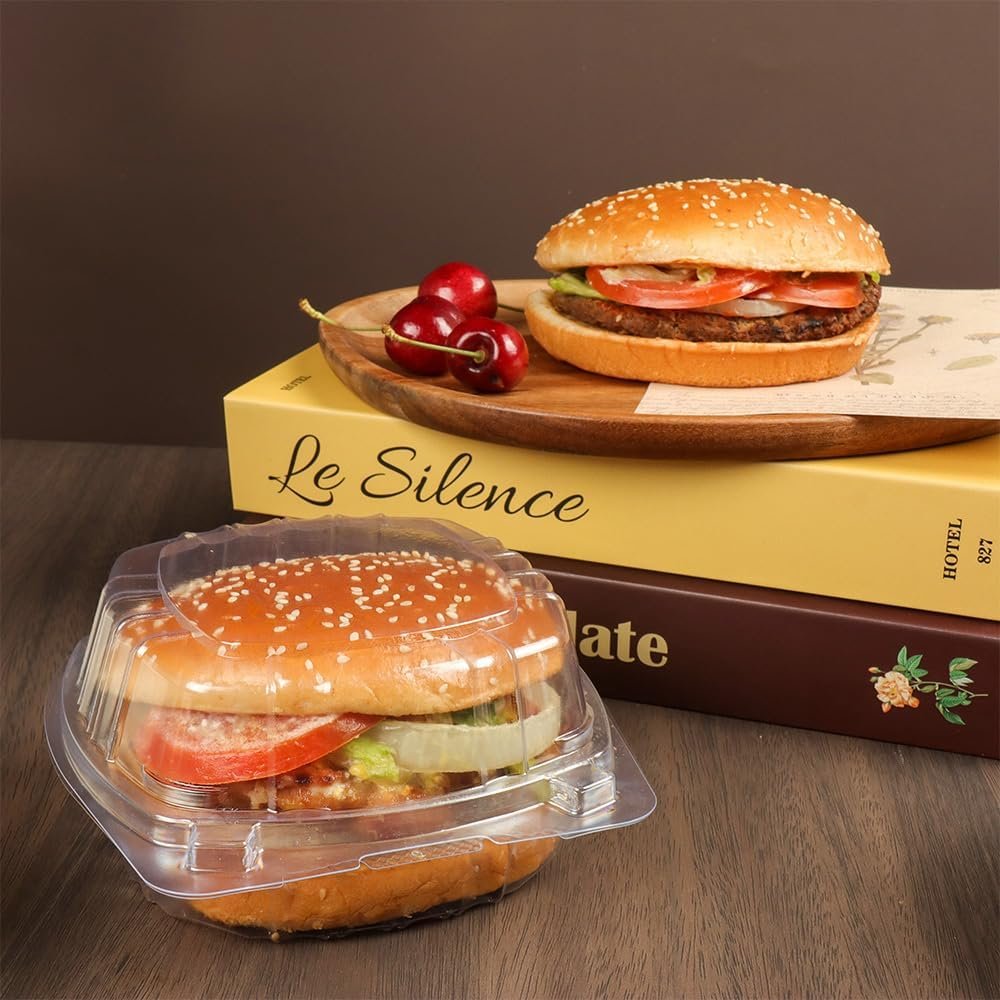 Grossiste en contenants en plastique jetables 6 x 6 pouces avec couvercles, boîte à nourriture carrée avec charnière élégante adaptée pour le stockage de plats à emporter, OEM pour hamburgers et sandwichs, fournisseur idéal pour vos événements. Grossiste en contenants en plastique jetables 6 x 6 pouces avec couvercles, boîte à nourriture carrée avec charnière élégante adaptée pour le stockage de plats à emporter, OEM pour hamburgers et sandwichs, fournisseur idéal pour vos événements.