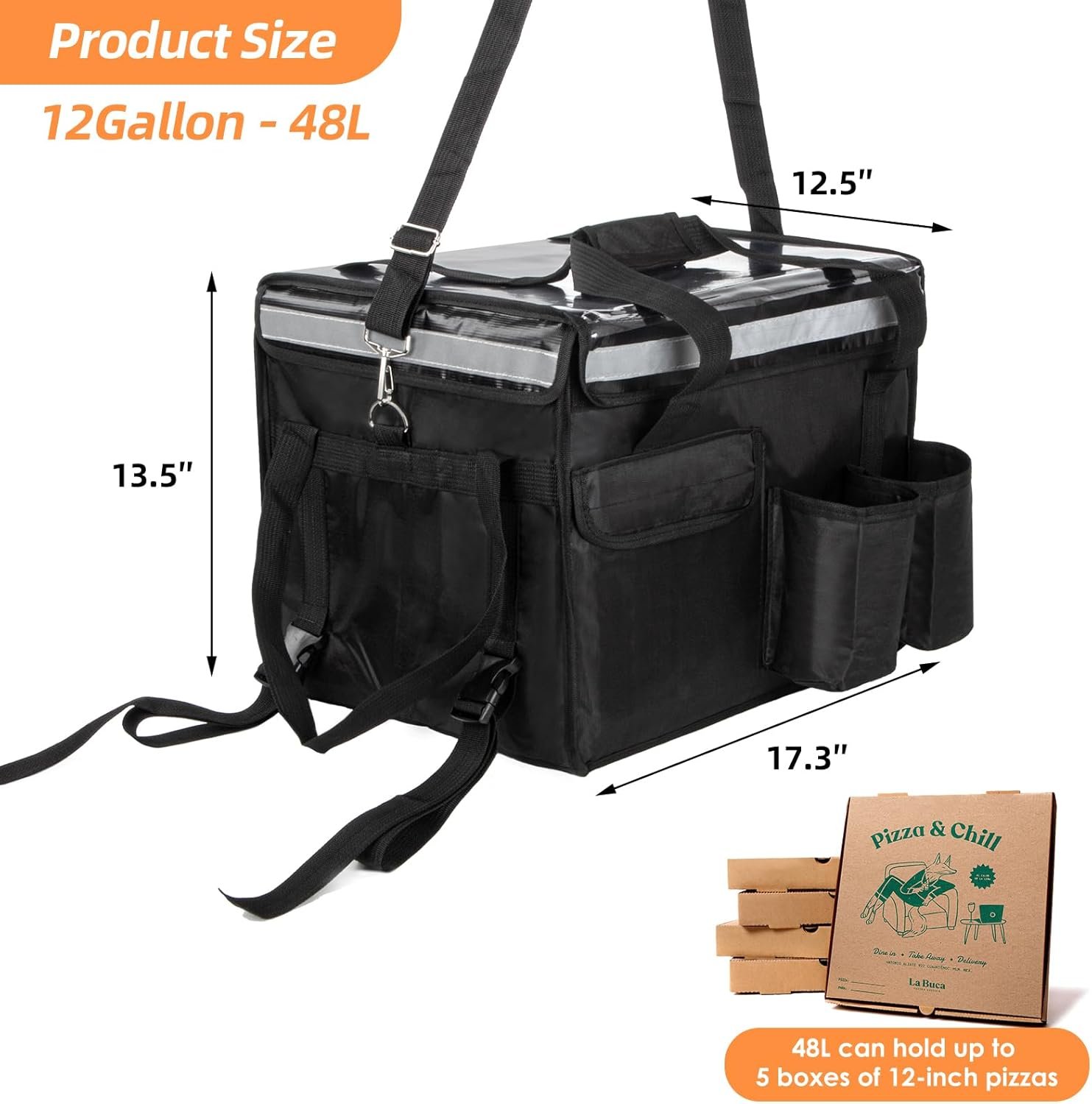 Grossiste en Bags Isolants pour Livraison de Nourriture avec Support pour Tasse 17,3