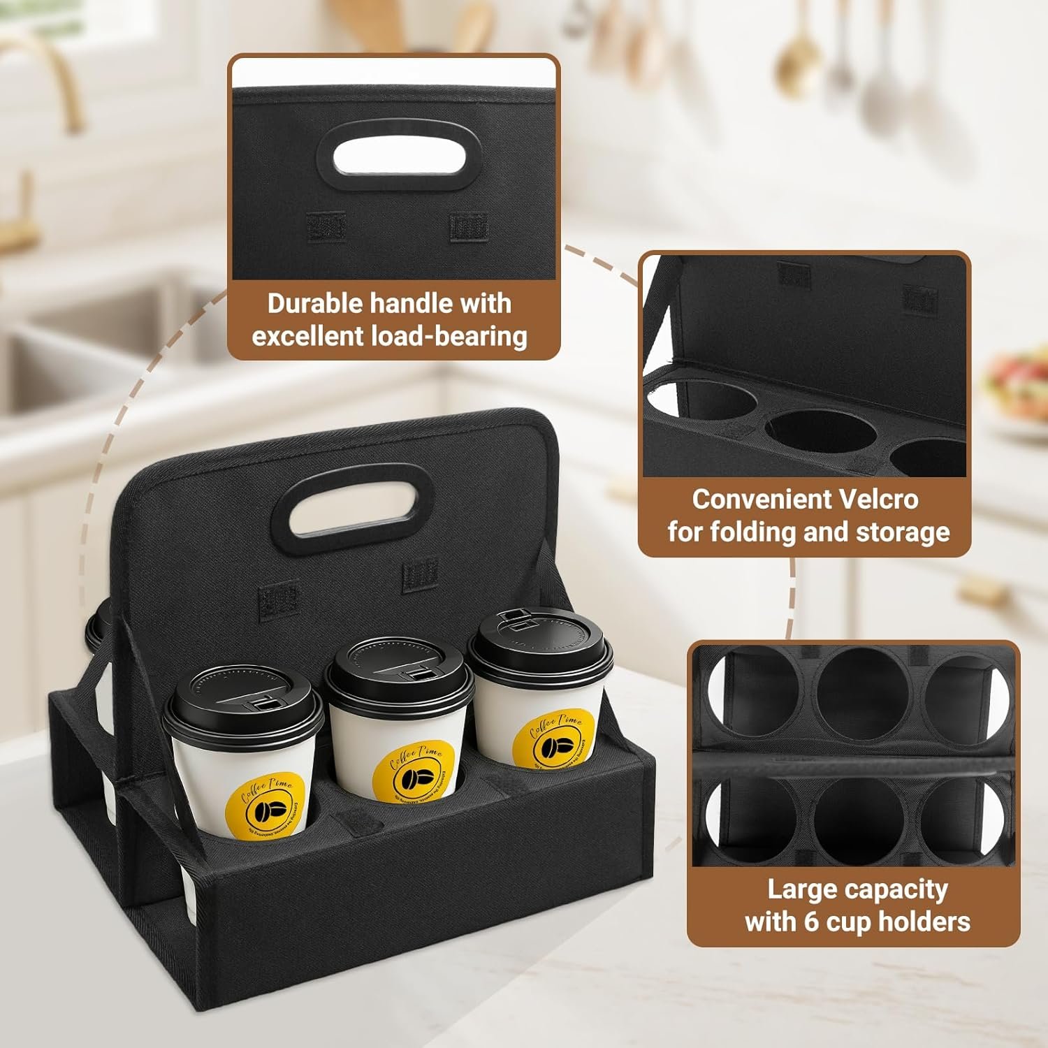 Grossiste porte-gobelets réutilisable 6 tasses avec poignée, solution de transport pour café, vin, canettes, OEM pour livraison, support de boissons, vente en gros pour chauffeur de livraison. Grossiste porte-gobelets réutilisable 6 tasses avec poignée, solution de transport pour café, vin, canettes, OEM pour livraison, support de boissons, vente en gros pour chauffeur de livraison.