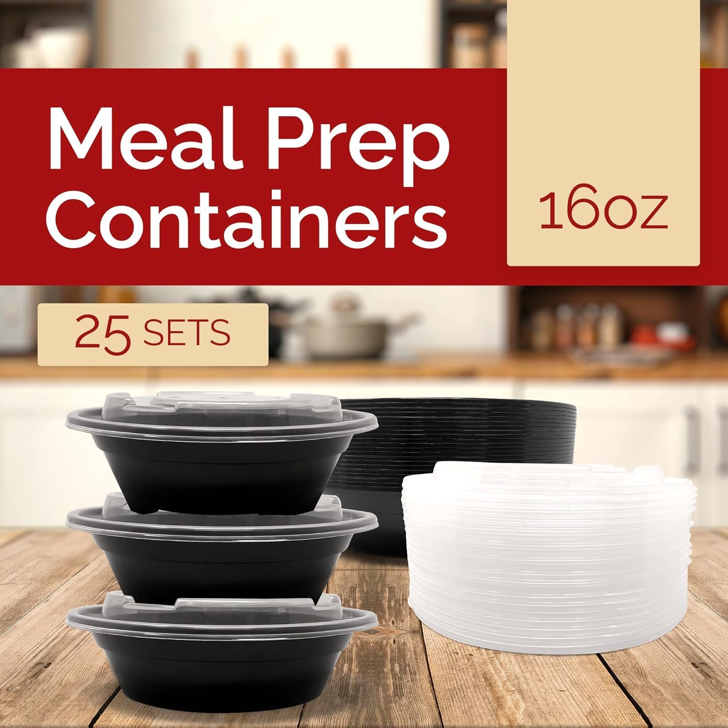Grossiste Contenants Réutilisables de Préparation de Repas 16 oz (Pack de 25) | Fournisseur de Bols Plastiques Microwavables avec Couvercles | Vente en Gros pour Prise à Emporter, Restes, À emporter avec Logo Personnalisé Grossiste Contenants Réutilisables de Préparation de Repas 16 oz (Pack de 25) | Fournisseur de Bols Plastiques Microwavables avec Couvercles | Vente en Gros pour Prise à Emporter, Restes, À emporter avec Logo Personnalisé