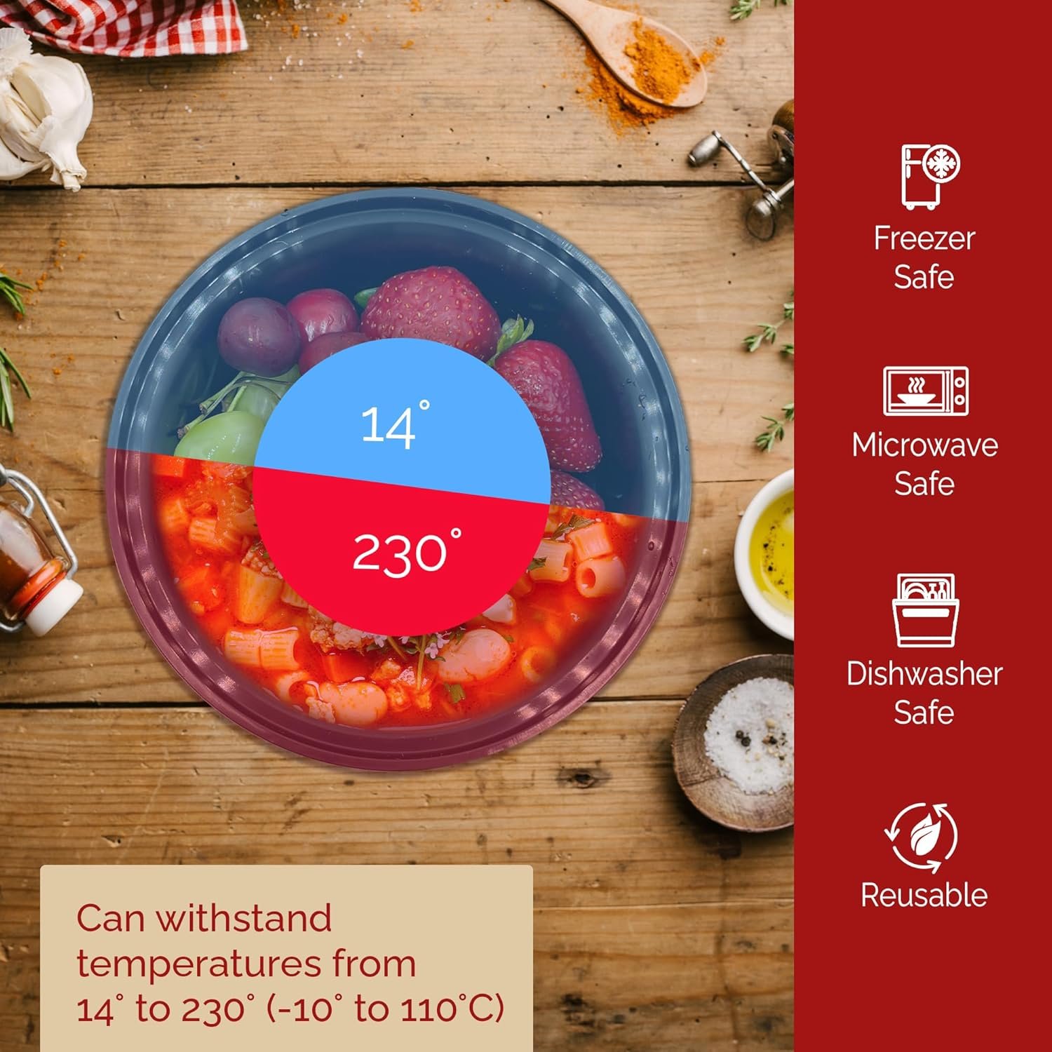 Grossiste Contenants Réutilisables de Préparation de Repas 16 oz (Pack de 25) | Fournisseur de Bols Plastiques Microwavables avec Couvercles | Vente en Gros pour Prise à Emporter, Restes, À emporter avec Logo Personnalisé Grossiste Contenants Réutilisables de Préparation de Repas 16 oz (Pack de 25) | Fournisseur de Bols Plastiques Microwavables avec Couvercles | Vente en Gros pour Prise à Emporter, Restes, À emporter avec Logo Personnalisé