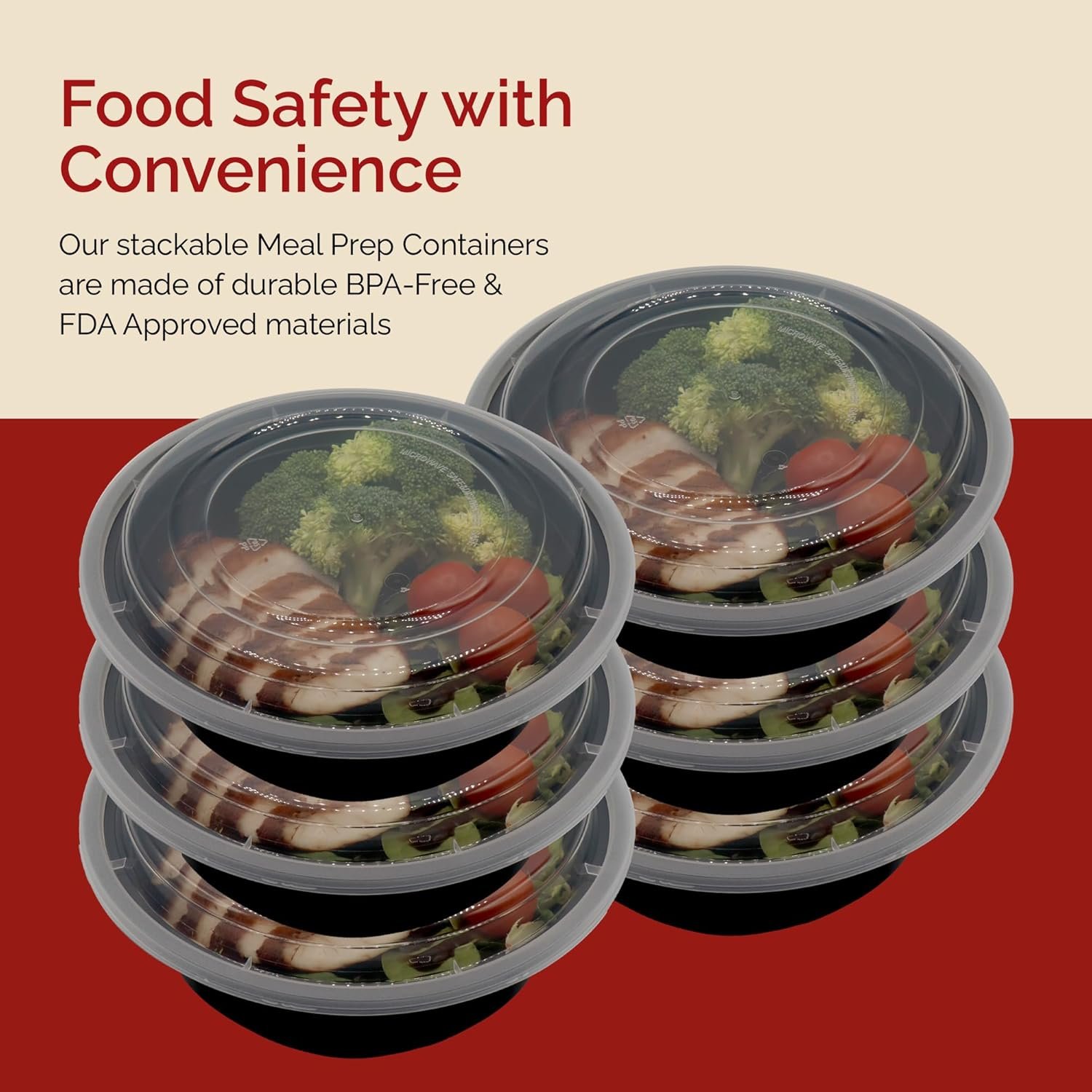 Grossiste Contenants Réutilisables de Préparation de Repas 16 oz (Pack de 25) | Fournisseur de Bols Plastiques Microwavables avec Couvercles | Vente en Gros pour Prise à Emporter, Restes, À emporter avec Logo Personnalisé Grossiste Contenants Réutilisables de Préparation de Repas 16 oz (Pack de 25) | Fournisseur de Bols Plastiques Microwavables avec Couvercles | Vente en Gros pour Prise à Emporter, Restes, À emporter avec Logo Personnalisé