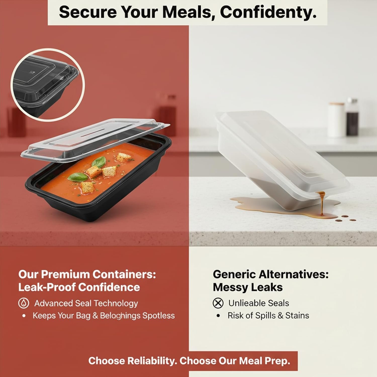Pack de 60 contenants de préparation de repas de 24 oz, fournisseurs de contenants alimentaires, Logo Personnalisé, réutilisables, étanches, compatibles avec congélateur, micro-ondes et lave-vaisselle, vente en gros, avec couvercles. Pack de 60 contenants de préparation de repas de 24 oz, fournisseurs de contenants alimentaires, Logo Personnalisé, réutilisables, étanches, compatibles avec congélateur, micro-ondes et lave-vaisselle, vente en gros, avec couvercles.