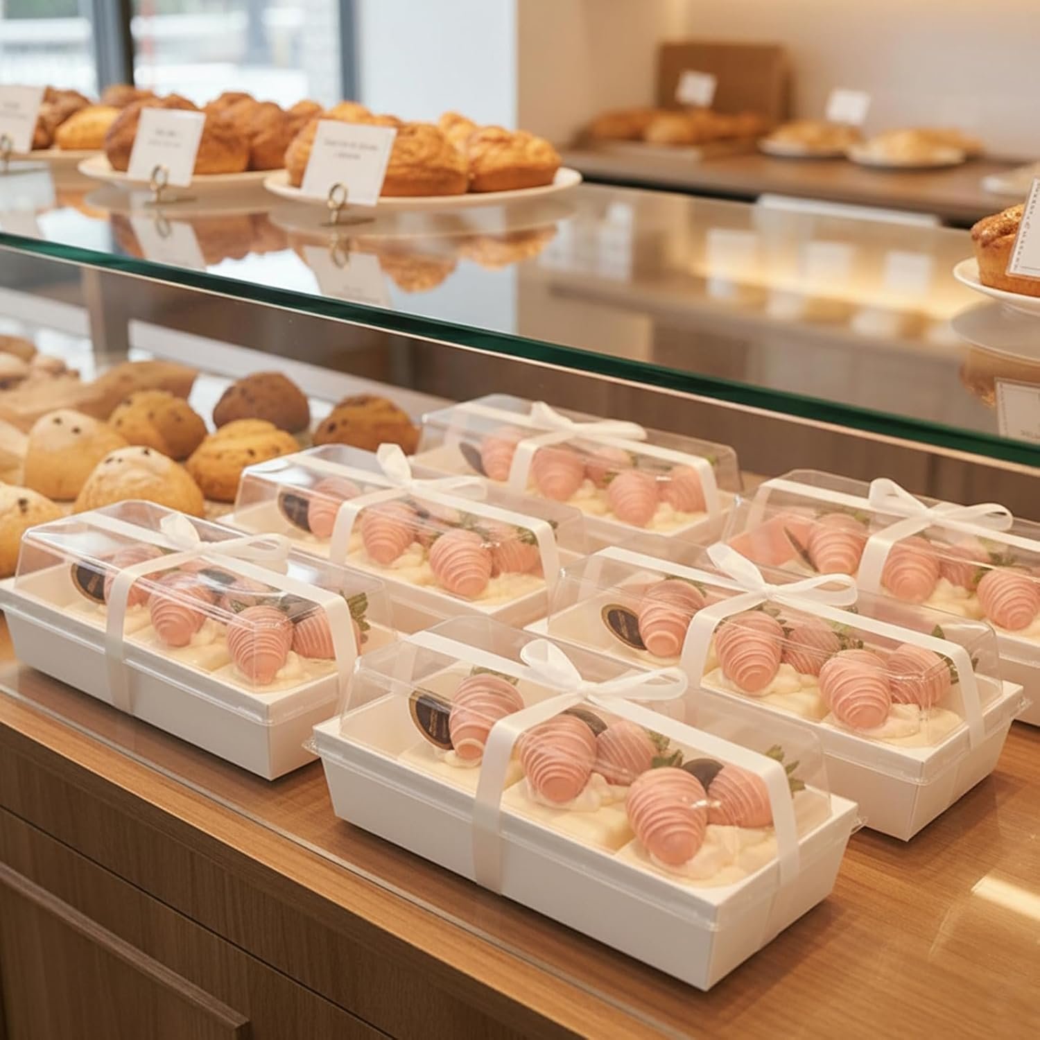 Grossiste en Vrac - Boîtes à Charcuterie 120Pcs avec Couvercles Transparent, Boîtes à Desserts en Papier Jetables 7 Pouces pour Sandwich, Cookies, Sushi, Part de Gâteau et Fraises - Fabricant avec Logo Personnalisé