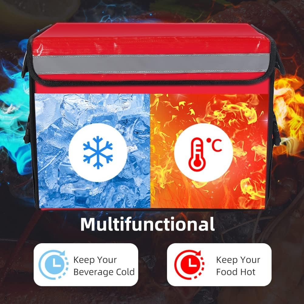 Grossiste de sacs isothermes rouges pour la livraison alimentaire XL - 18,1