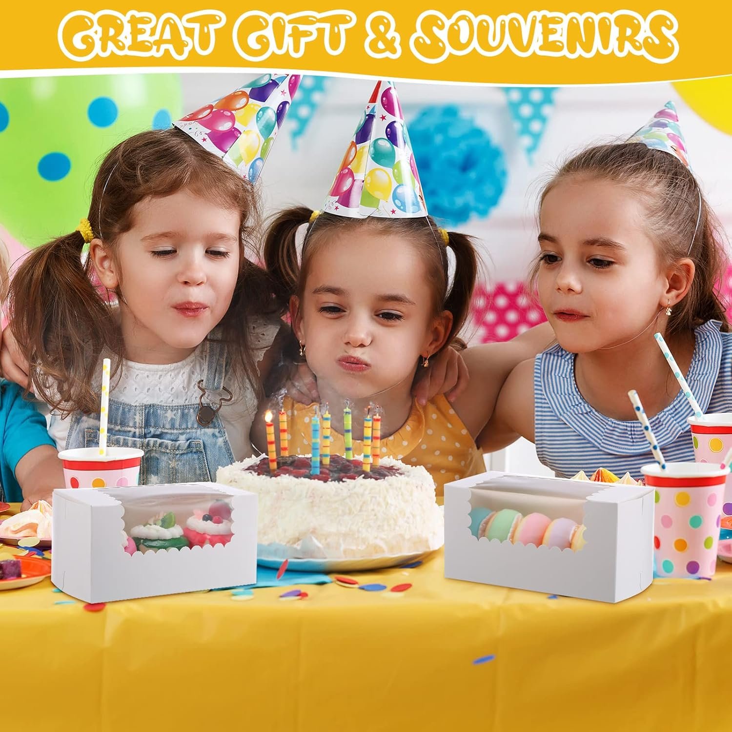 Boîte à pâtisserie 60 pcs 8x4x4 pouces avec fenêtre pour cookies, fournisseur d'emballages, OEM pour gâteaux, muffins, pains et douceurs en vrac. Boîte à pâtisserie 60 pcs 8x4x4 pouces avec fenêtre pour cookies, fournisseur d'emballages, OEM pour gâteaux, muffins, pains et douceurs en vrac.