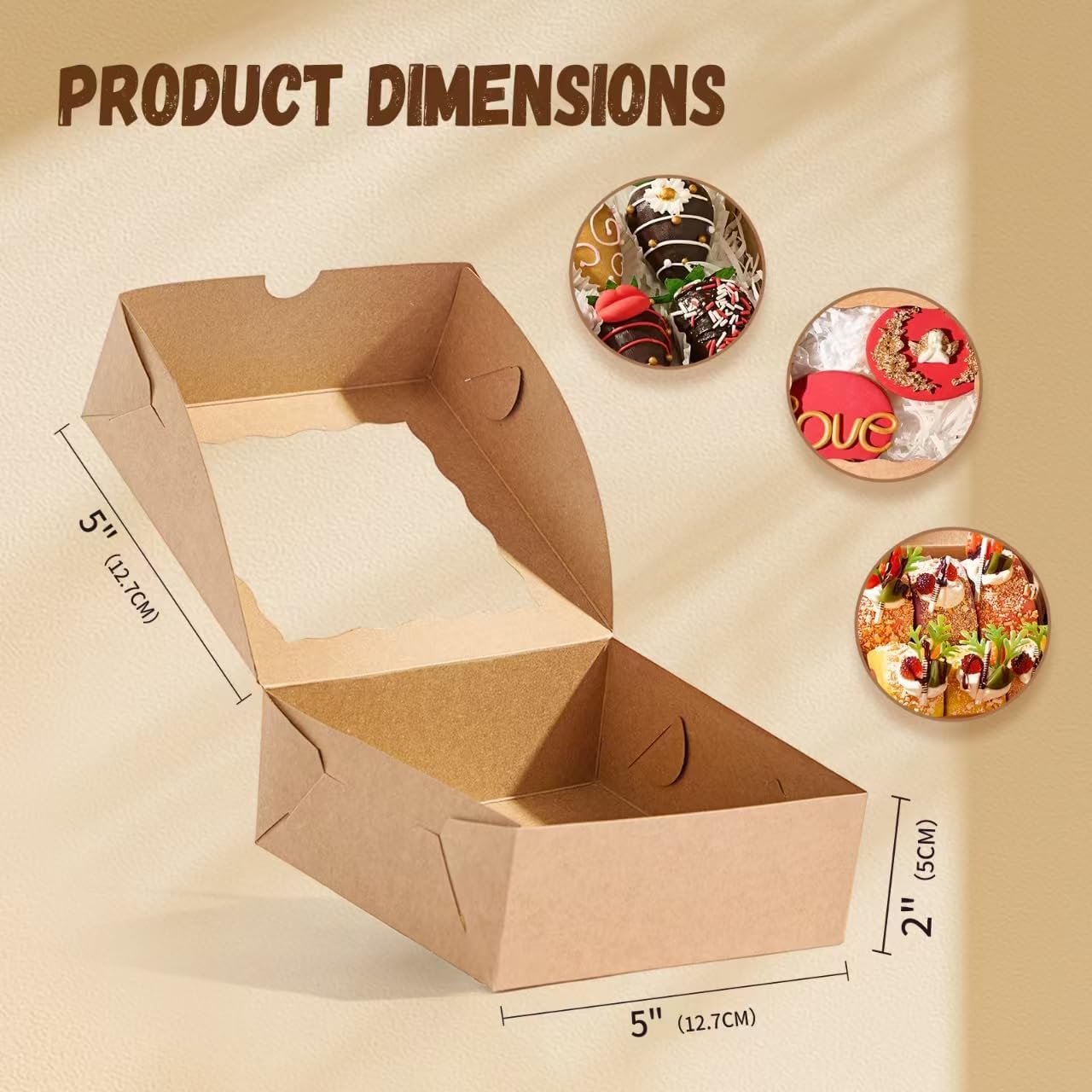 Boîte à gâteaux 20 Pcs 5x5x2 pouces pour pâtisseries, fournisseur en gros, idéale pour macaron, chocolat, truffes et cadeaux, personnalisation de logo disponible. Boîte à gâteaux 20 Pcs 5x5x2 pouces pour pâtisseries, fournisseur en gros, idéale pour macaron, chocolat, truffes et cadeaux, personnalisation de logo disponible.