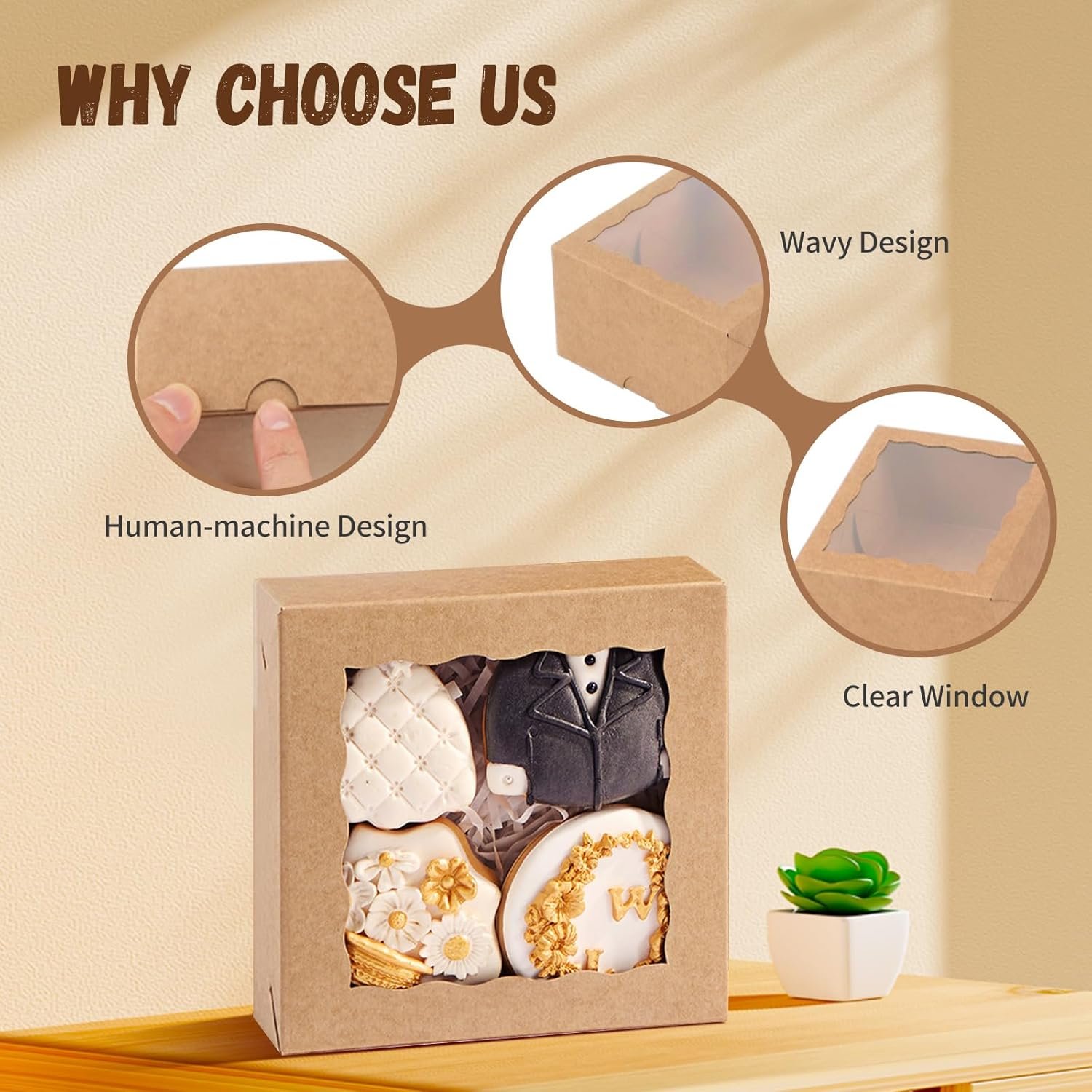 Boîte à gâteaux 20 Pcs 5x5x2 pouces pour pâtisseries, fournisseur en gros, idéale pour macaron, chocolat, truffes et cadeaux, personnalisation de logo disponible. Boîte à gâteaux 20 Pcs 5x5x2 pouces pour pâtisseries, fournisseur en gros, idéale pour macaron, chocolat, truffes et cadeaux, personnalisation de logo disponible.