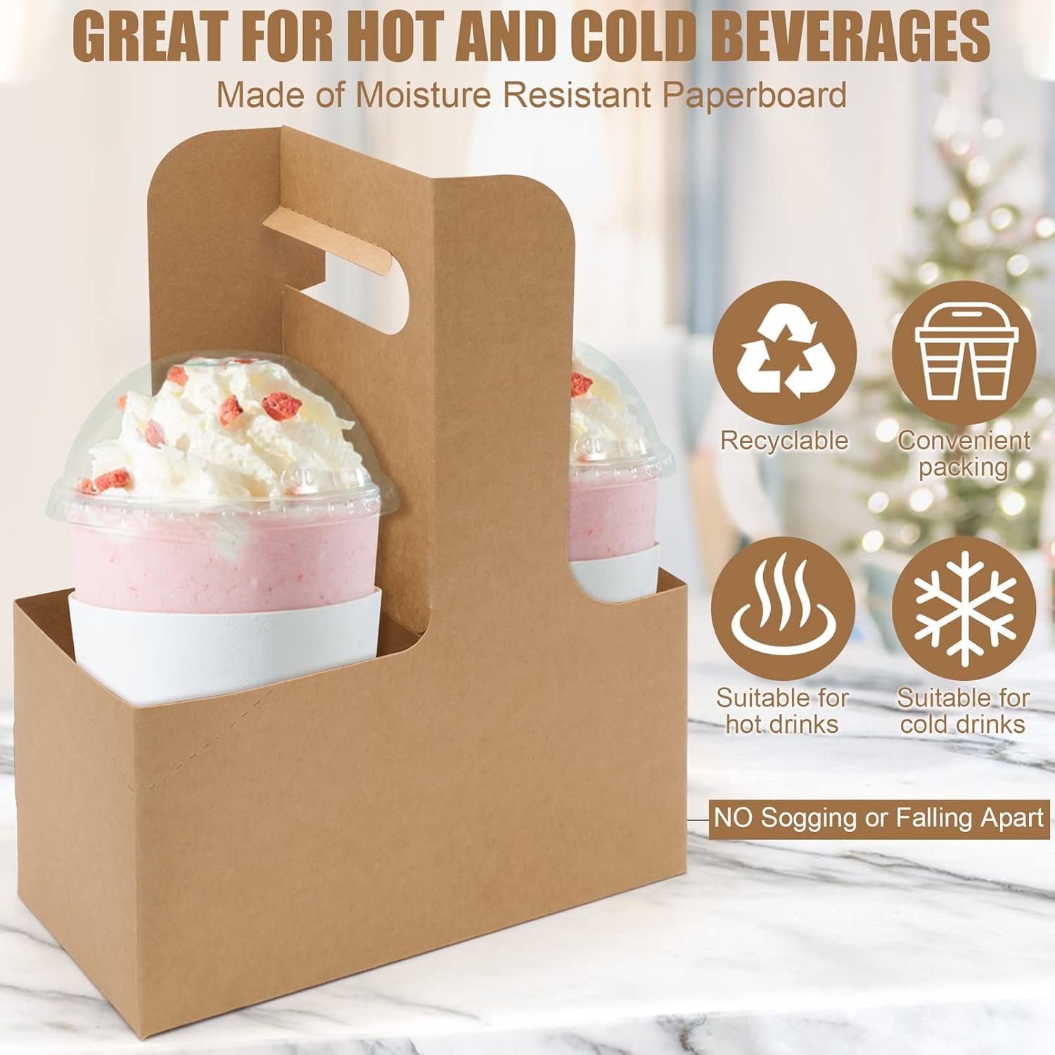 Grossiste en Vrac de Support à Boissons 25 Pcs avec Poignée - Porte-gobelet en Papier pour 2 Tasses, Logo Personnalisé pour Livraison de Nourriture et Boissons, Fabricant de solutions d'emballage Grossiste en Vrac de Support à Boissons 25 Pcs avec Poignée - Porte-gobelet en Papier pour 2 Tasses, Logo Personnalisé pour Livraison de Nourriture et Boissons, Fabricant de solutions d'emballage