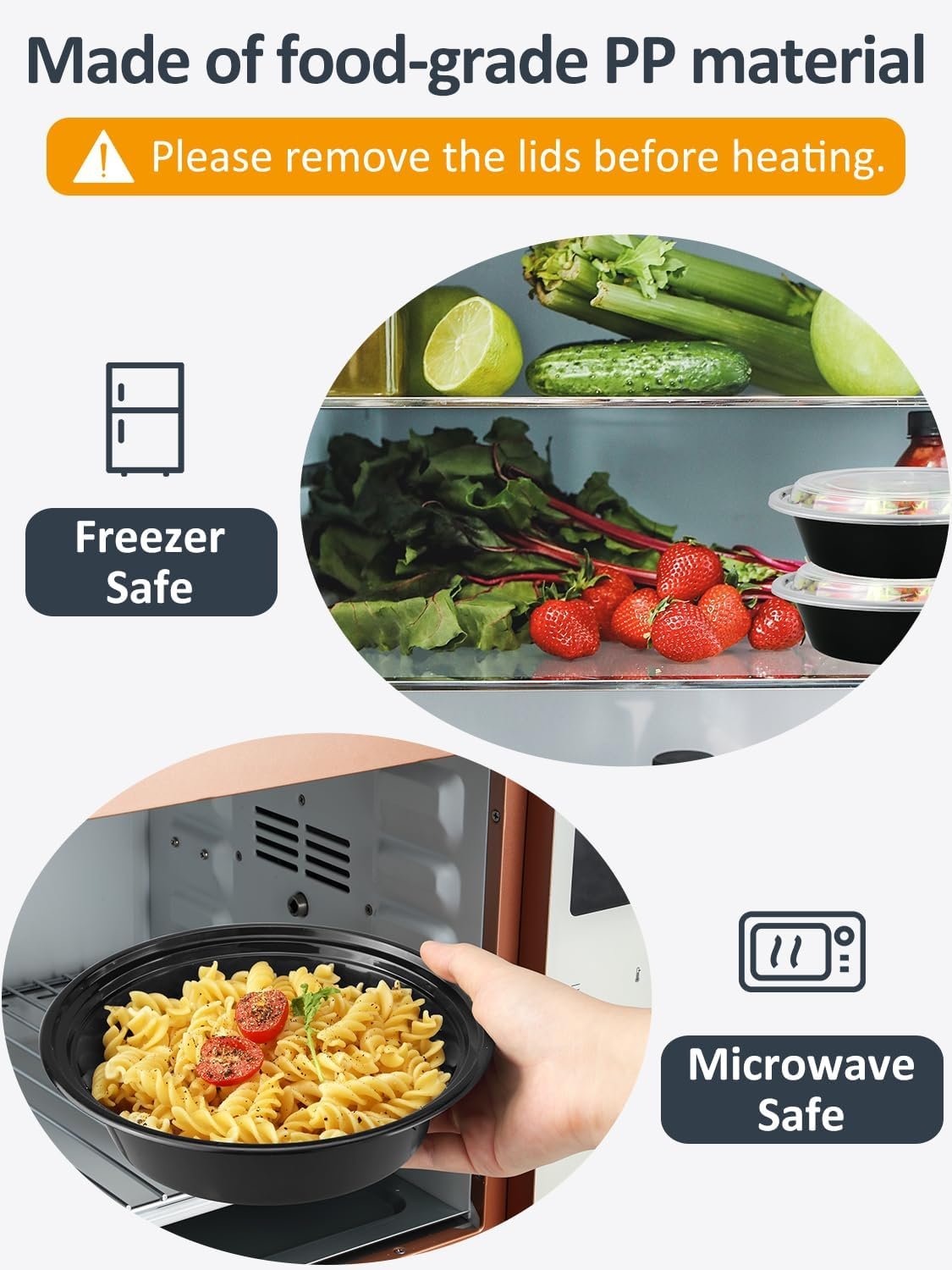 Grossiste Conteneurs Alimentaires en Plastique Réutilisables de 24oz avec Couvercles, Idéaux pour la Préparation de Repas, Fabricant pour Vente en Gros, Compatibles Micro-ondes, Congélateur et Lave-vaisselle