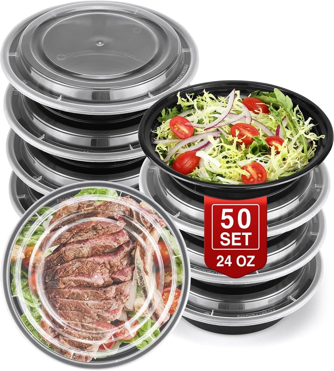 Grossiste Conteneurs Alimentaires en Plastique Réutilisables de 24oz avec Couvercles, Idéaux pour la Préparation de Repas, Fabricant pour Vente en Gros, Compatibles Micro-ondes, Congélateur et Lave-vaisselle