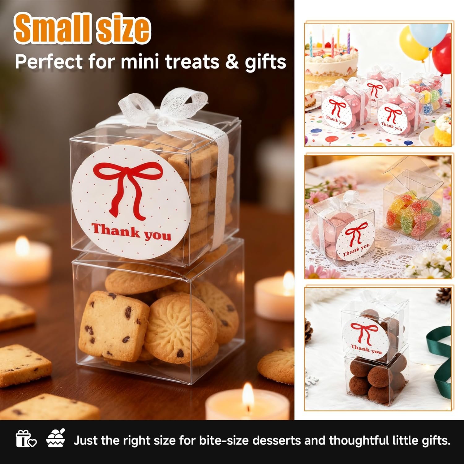 Grossiste Boîtes à Faveurs Transparentes 2x2x2 avec Rubans et Autocollants Merci, Boîtes en Plastique pour Macarons, Bonbons, Idéales pour Mariage, Baby Shower, Anniversaire, Logo Personnalisé, Fabricant de Produits en Vrac Grossiste Boîtes à Faveurs Transparentes 2x2x2 avec Rubans et Autocollants Merci, Boîtes en Plastique pour Macarons, Bonbons, Idéales pour Mariage, Baby Shower, Anniversaire, Logo Personnalisé, Fabricant de Produits en Vrac