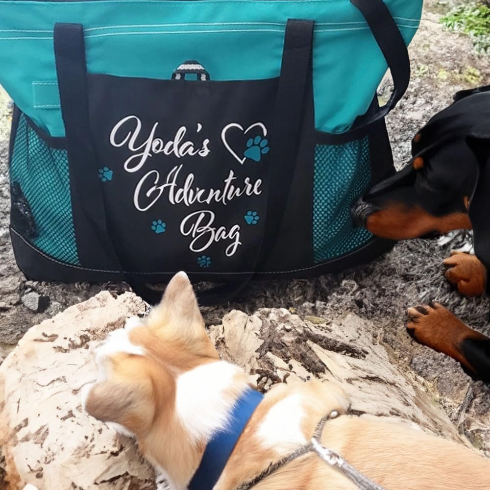 Sac fourre-tout en toile personnalisable pour chien avec empreinte de patte, vente en gros pour fabricants, idéal comme cadeau d'anniversaire pour les mamans et femmes.