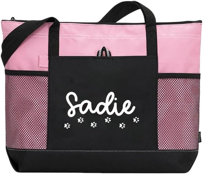 Sac fourre-tout en toile personnalisable pour chien avec empreinte de patte, vente en gros pour fabricants, idéal comme cadeau d'anniversaire pour les mamans et femmes.